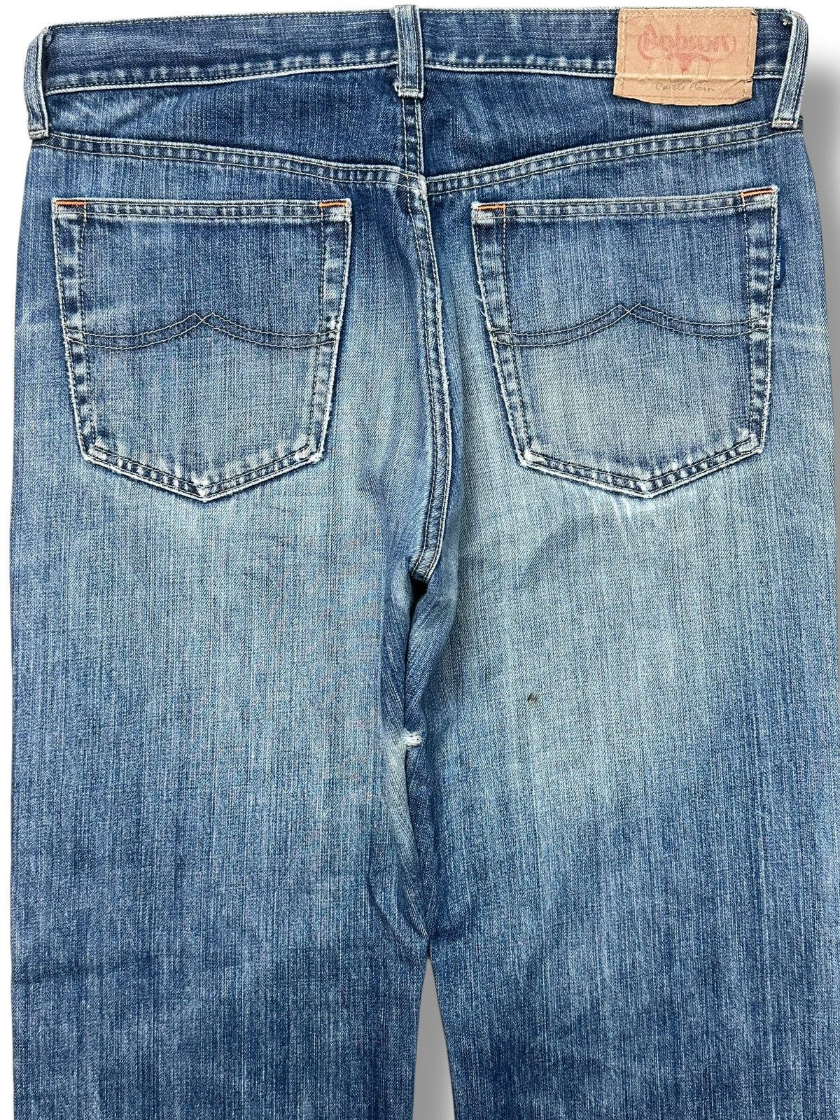 Vintage Cattle Horn Vintage Distressed Blue Denim Jeans Faded Wash Size US 33 - 4 Thumbnail