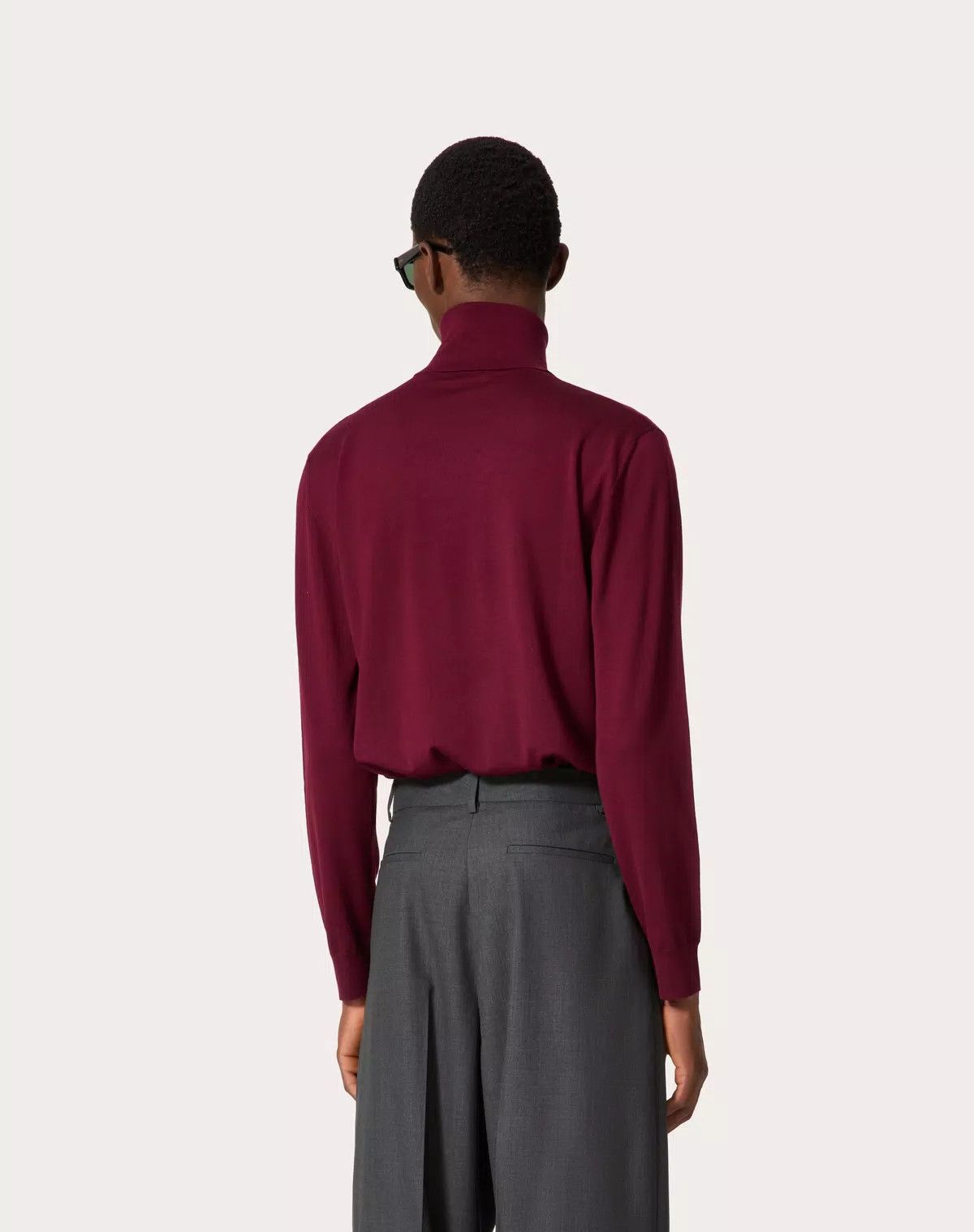 Valentino oc11z0725 High Neck Wool Jumper in Dark Red Size US XL / EU 56 / 4 - 4 Thumbnail