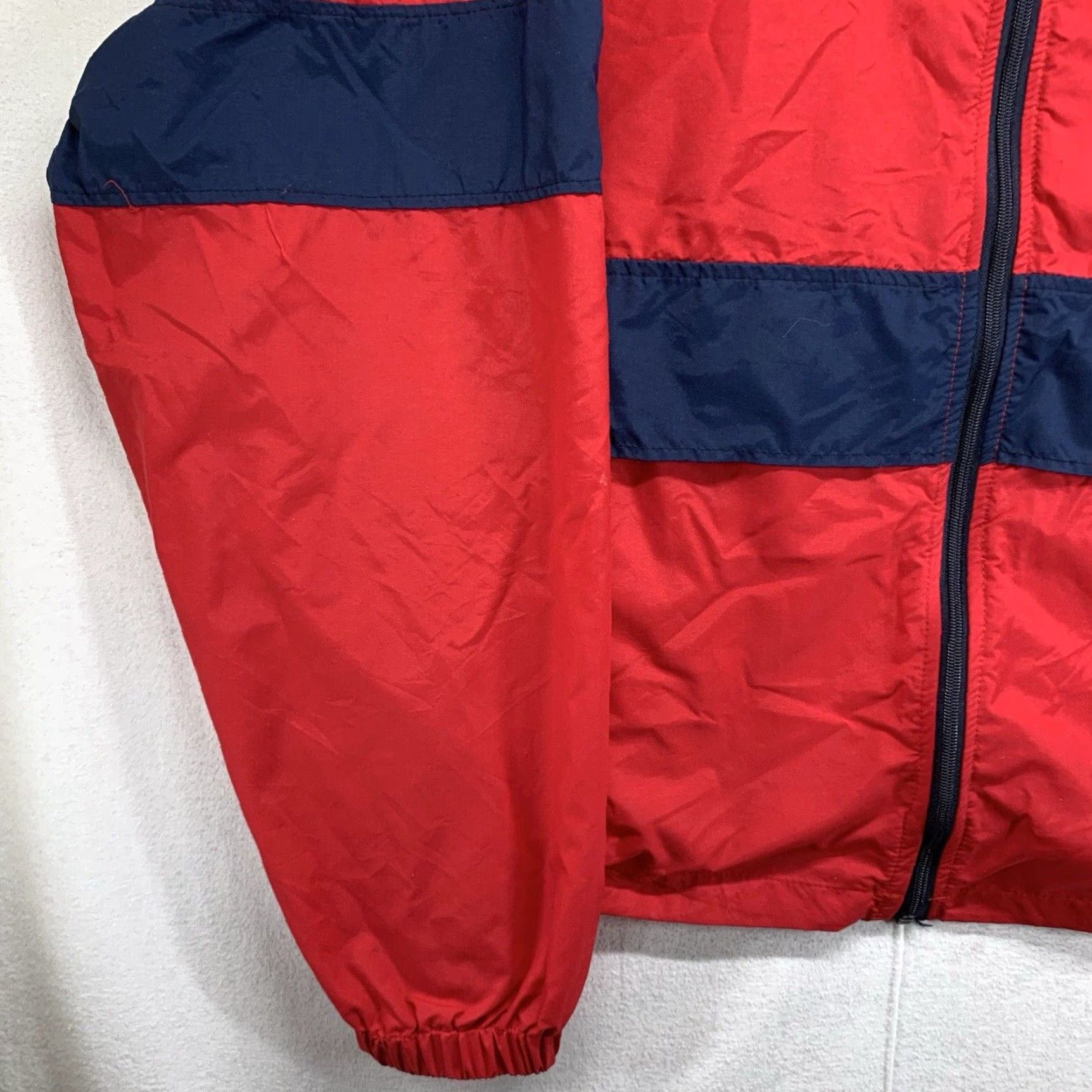 Vintage Vintage Sportsmaster Windbreaker Jacket Men XL Red 80s 90s Softshell Striped Logo Casual Size US XL / EU 56 / 4 - 5 Thumbnail
