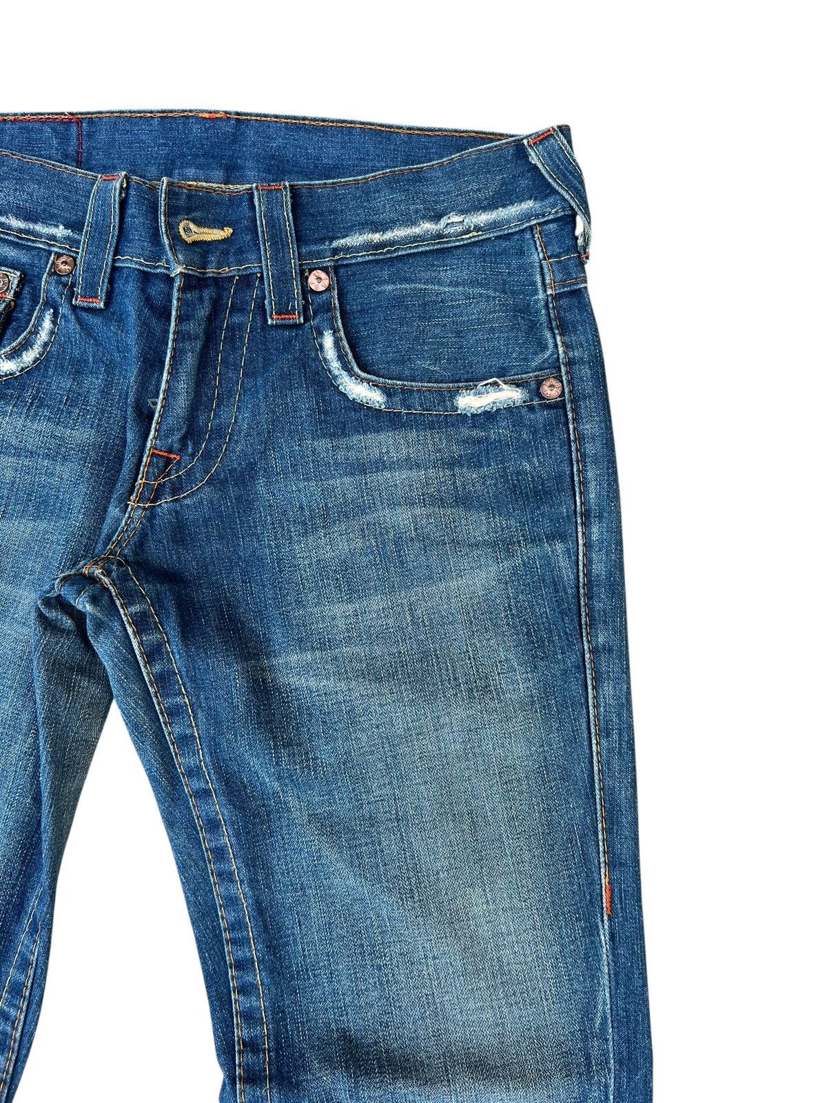 True Religion Vintage 2000s True Religion JOEY Distress Denim Flare Jeans Size US 30 / EU 46 - 11 Thumbnail