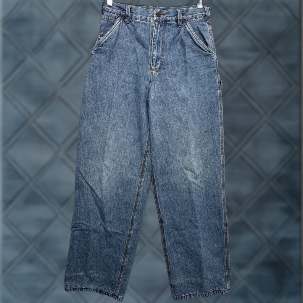 Carhartt Carhartt Women’s Denim Blue Flannel Lined Jeans Work Heavy Pants 27”x28” Size 38" / US 16 / IT 52 - 1 Thumbnail