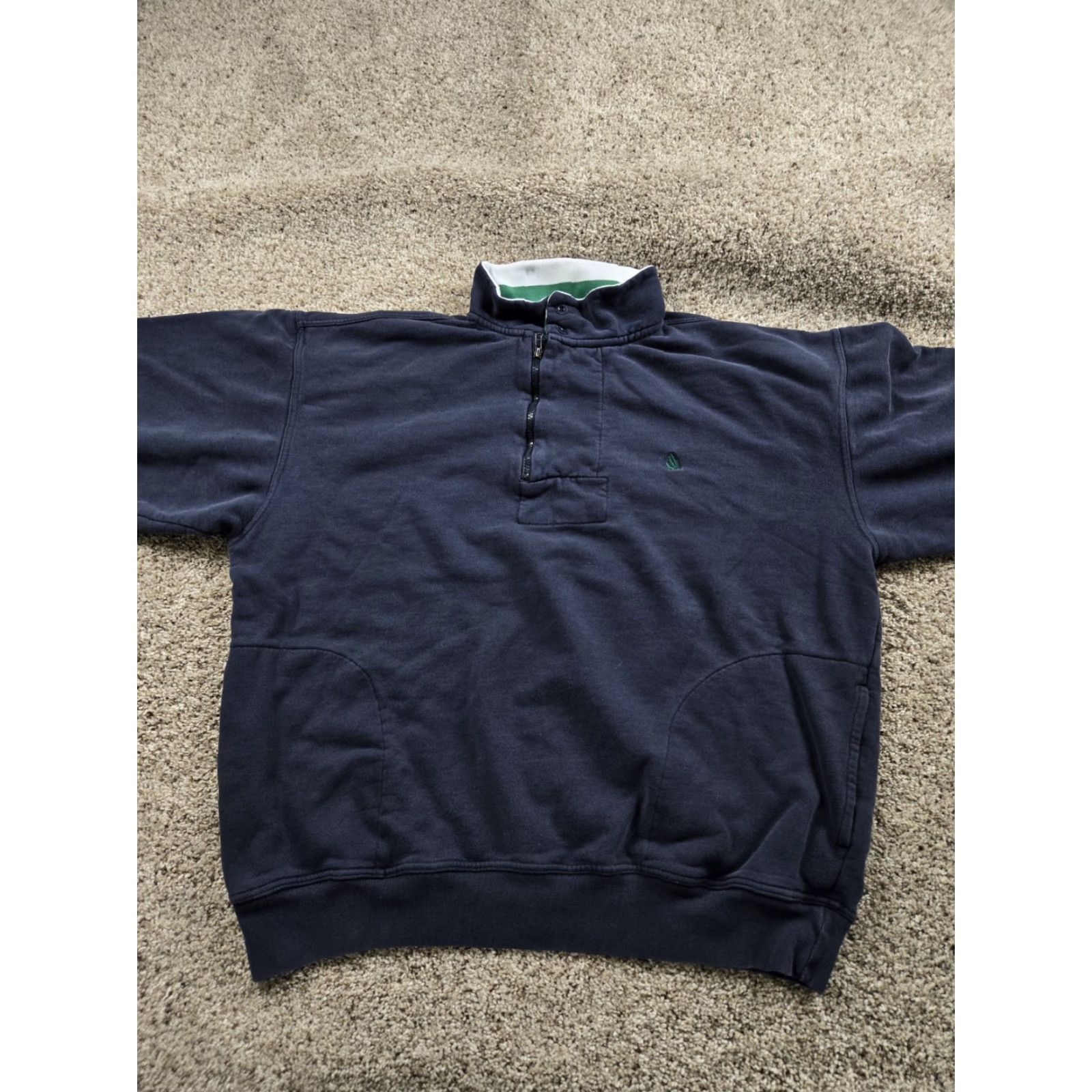 Nautica VINTAGE Nautica Sweatshirt 2XL Blue 1/4 Zip Long Sleeve Mock Neck Pullover Mens 2XL Navy Blue 90s Y2K Size US XXL / EU 58 / 5 - 4 Thumbnail