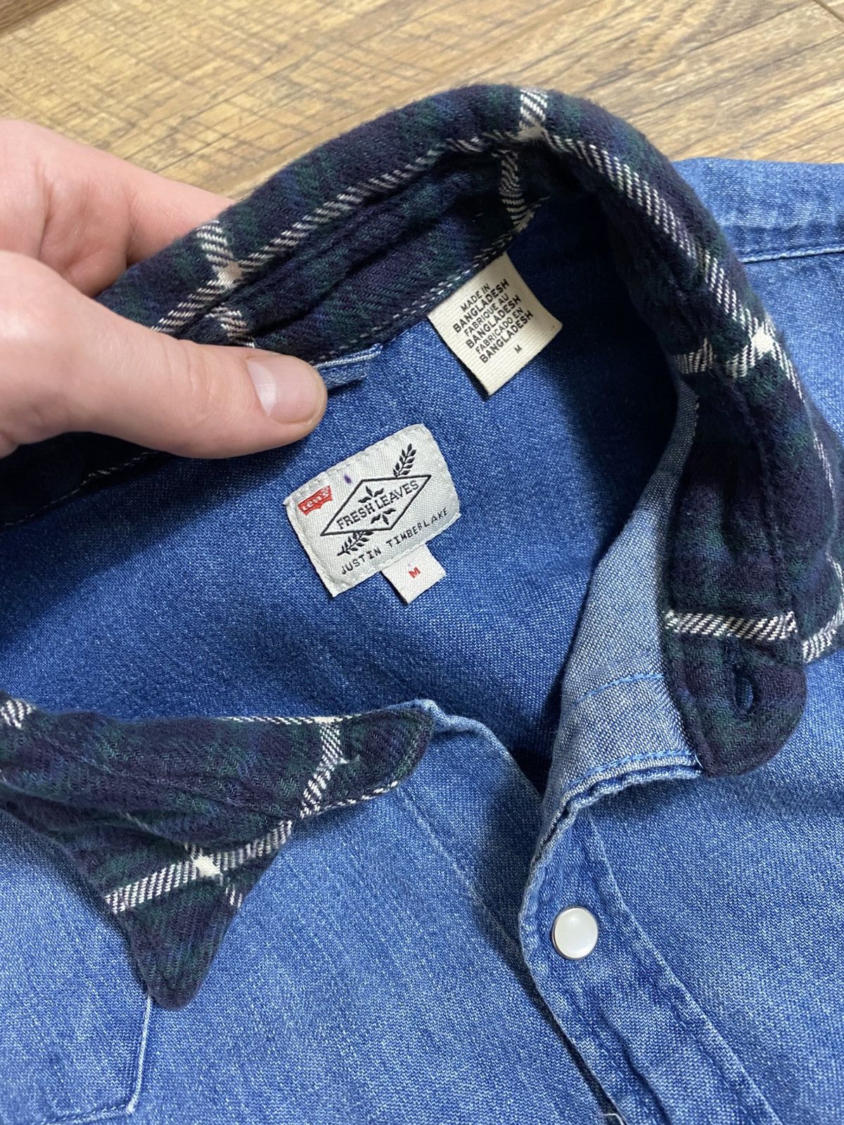 Levi's Rare Levi’s Justin Timberlake Fresh Leaves Denim Shirt M Size US M / EU 48-50 / 2 - 2 Thumbnail