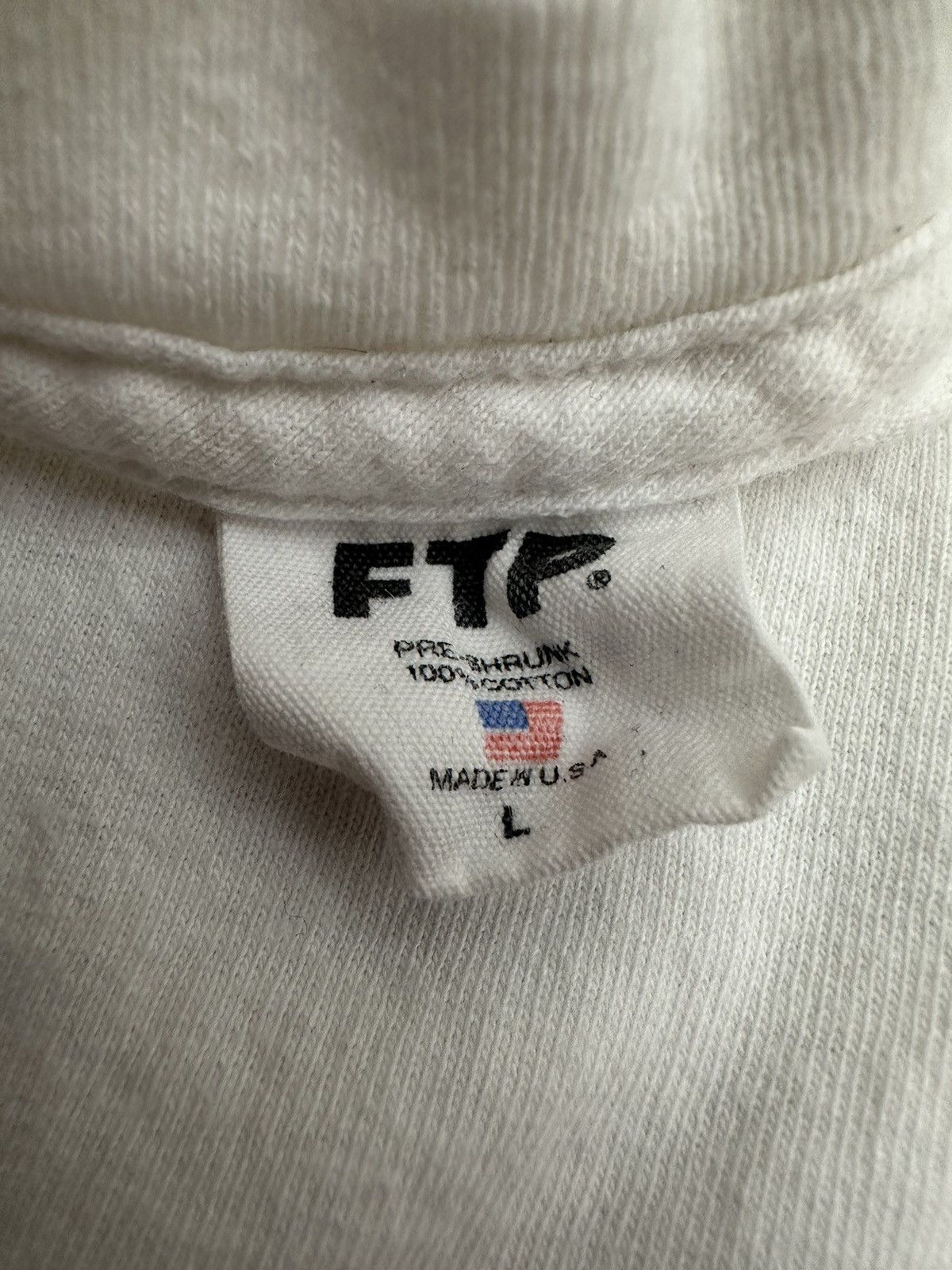 Fuck The Population Fuck The Population White Upside Down Reverse Logo Tee Large Size US L / EU 52-54 / 3 - 6 Thumbnail