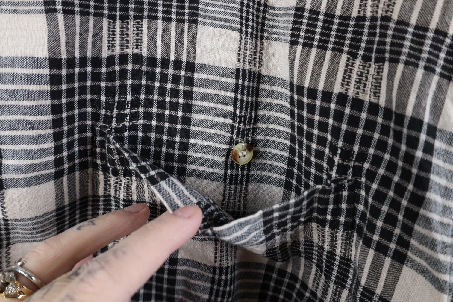 Vintage Vintage 90s Streetwear Short Sleeve Band Collar Button Shirt Size US XL / EU 56 / 4 - 6 Thumbnail