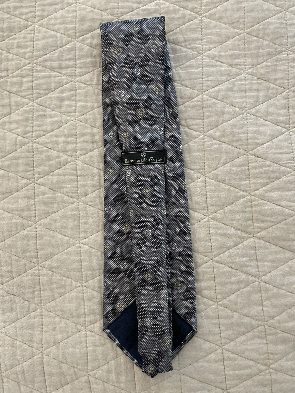 Ermenegildo Zegna × Vintage Substantial Woven Silk Power Tie Size ONE SIZE - 7 Thumbnail
