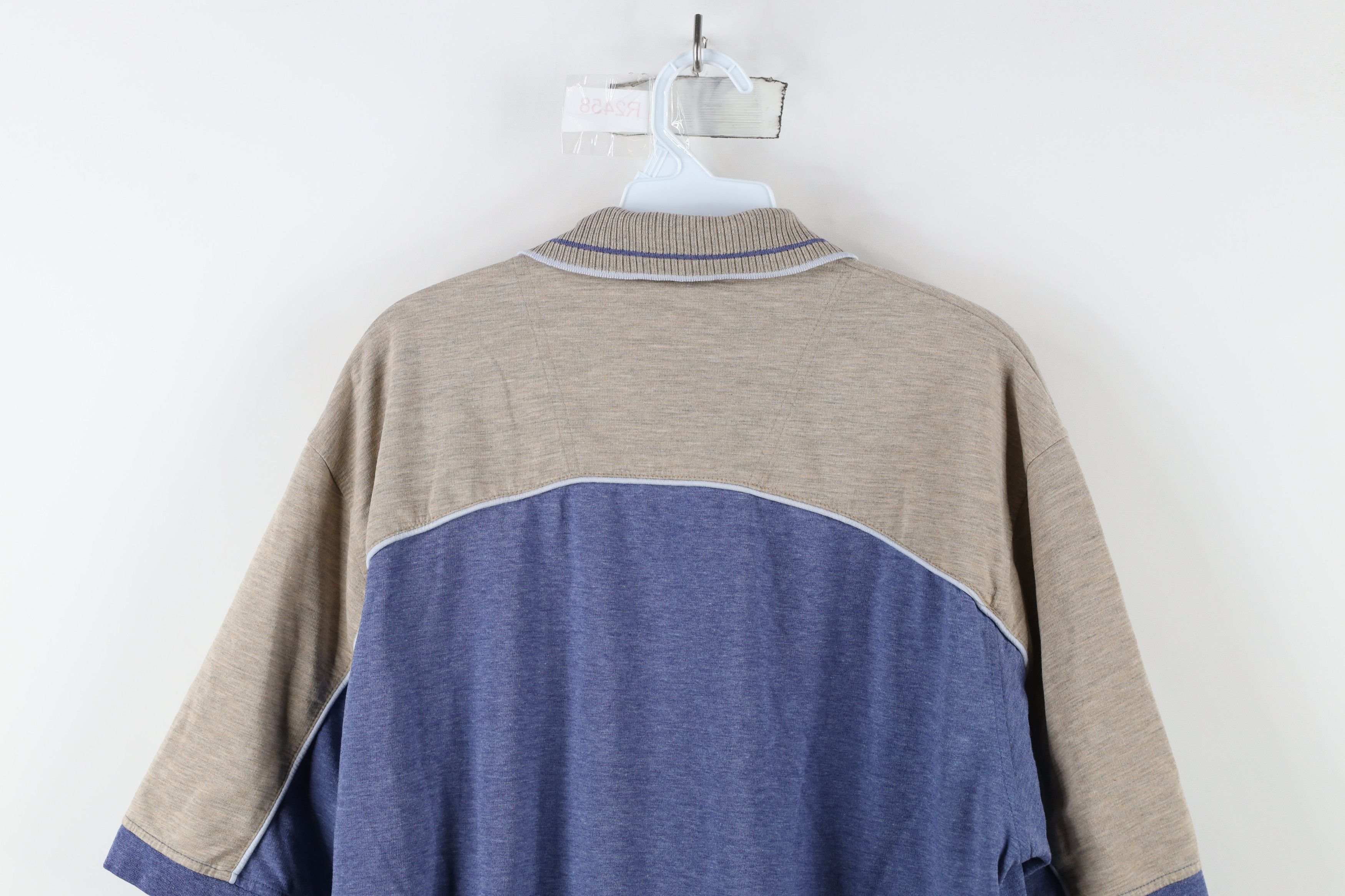 Vintage Vintage 90s Streetwear Block Collared Pullover Polo Shirt Size US L / EU 52-54 / 3 - 10 Thumbnail