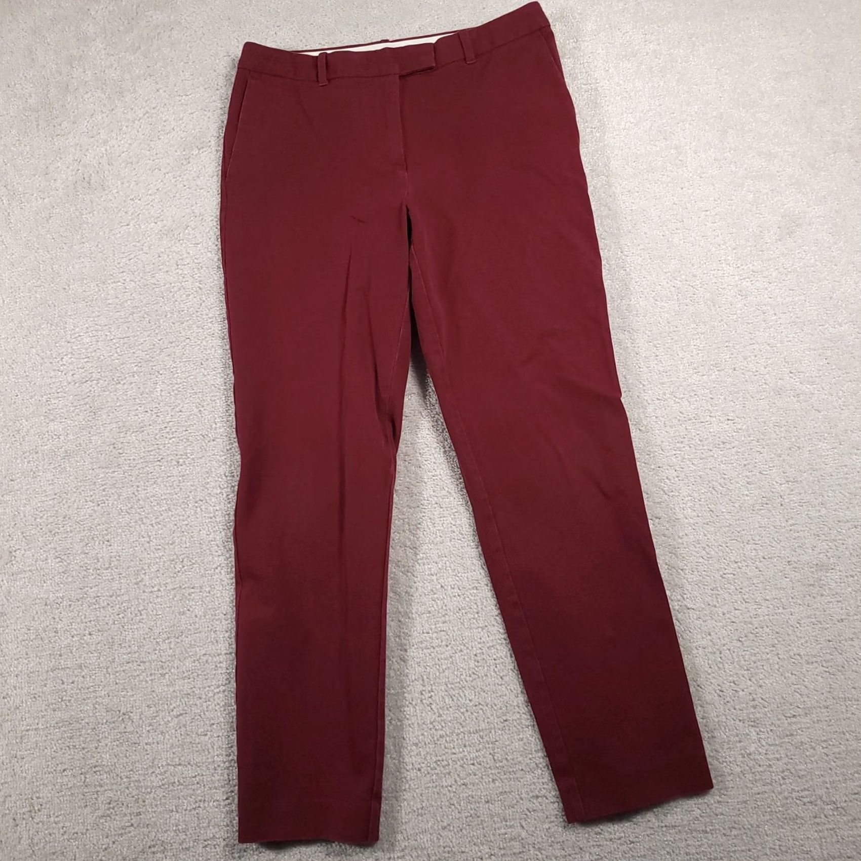 Brooks Brothers Brooks Brothers Pants Womens 6 Red Burgundy Slim Fit Stretch Dress Ankle Office Size 28" / US 6 / IT 42 - 2 Thumbnail