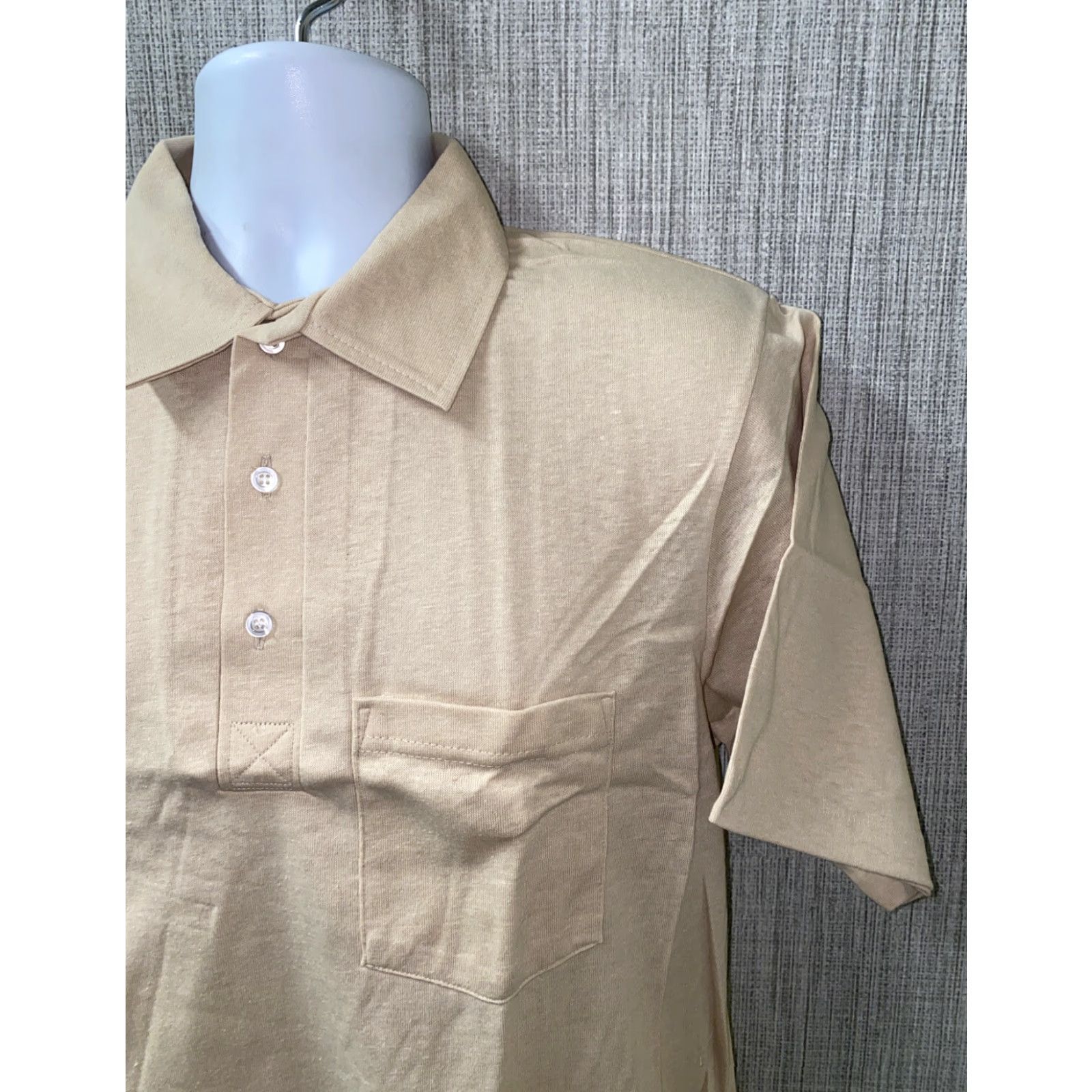 Red Kap VTG Red Kap Mens Beige Short Sleeve USA Made Golf Polo Shirt L Shirt Mens Beige Golf USA Made Size US L / EU 52-54 / 3 - 2 Thumbnail