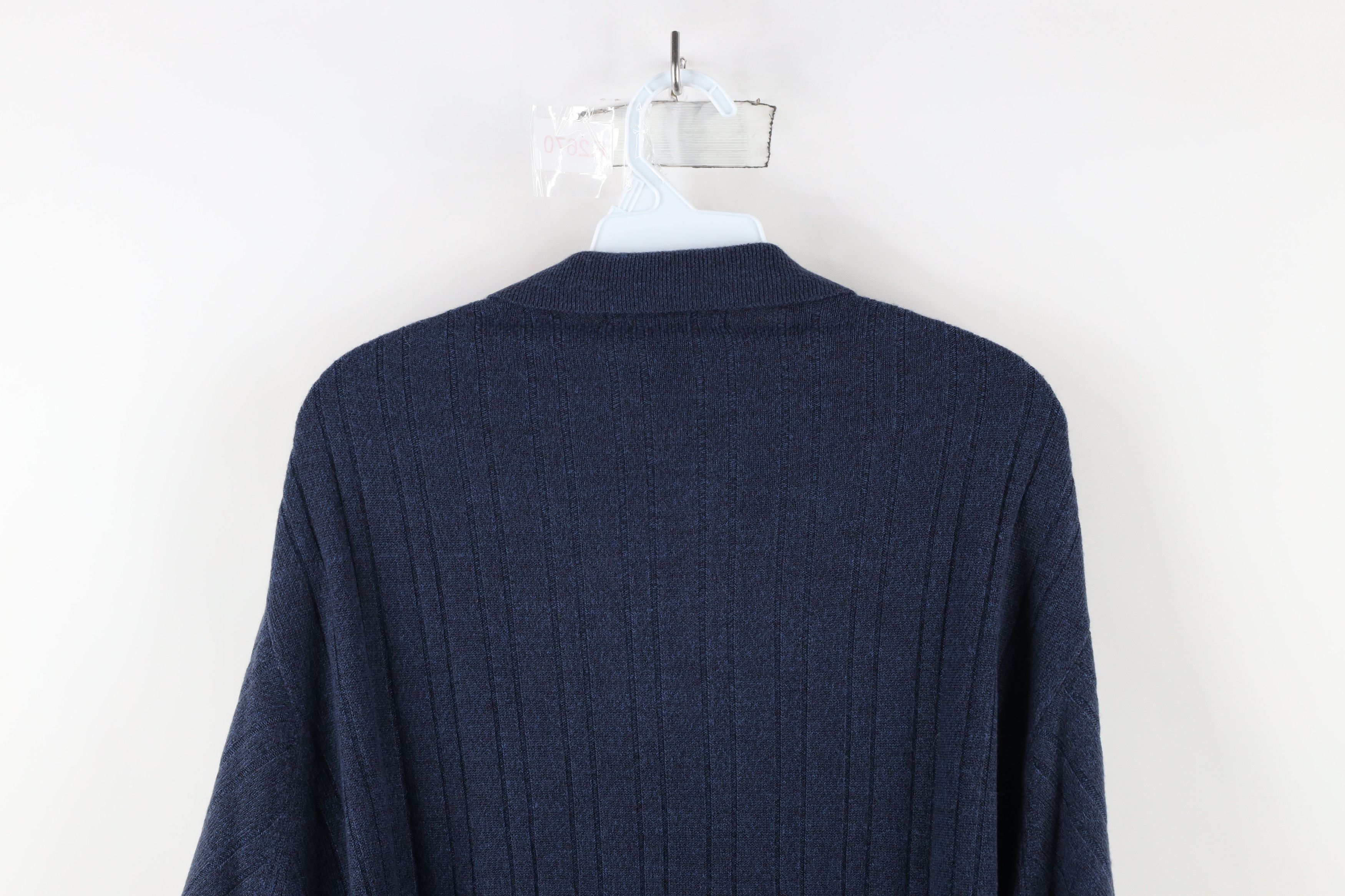 Vintage Deadstock Vintage 90s Streetwear Ribbed Collared Sweater Size US XL / EU 56 / 4 - 9 Thumbnail