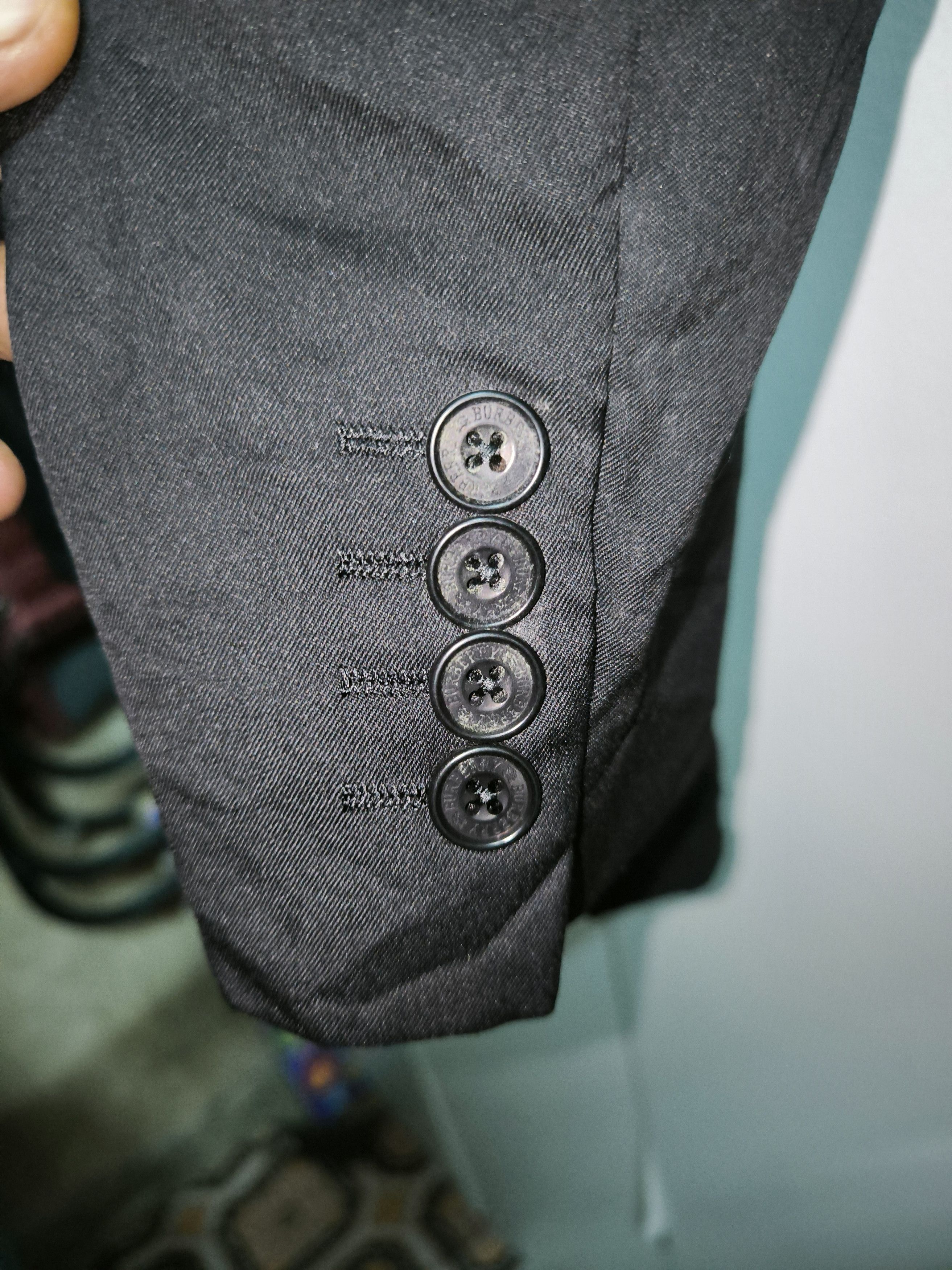 Burberry Black Label Black Blazer Nova Check Inside Pocket Size 50R - 12 Thumbnail
