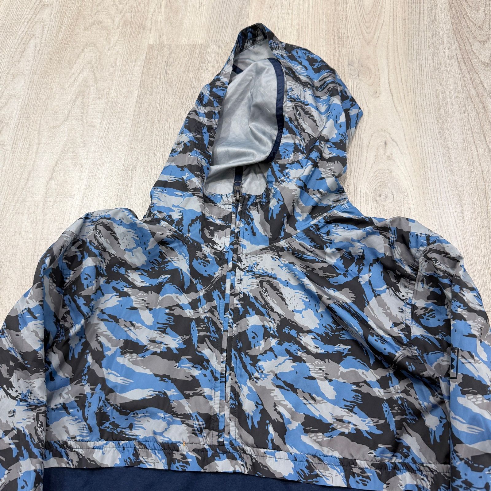Under Armour Under Armour Anorak Jacket Men's Large Blue Camo Lightweight Size US L / EU 52-54 / 3 - 3 Thumbnail
