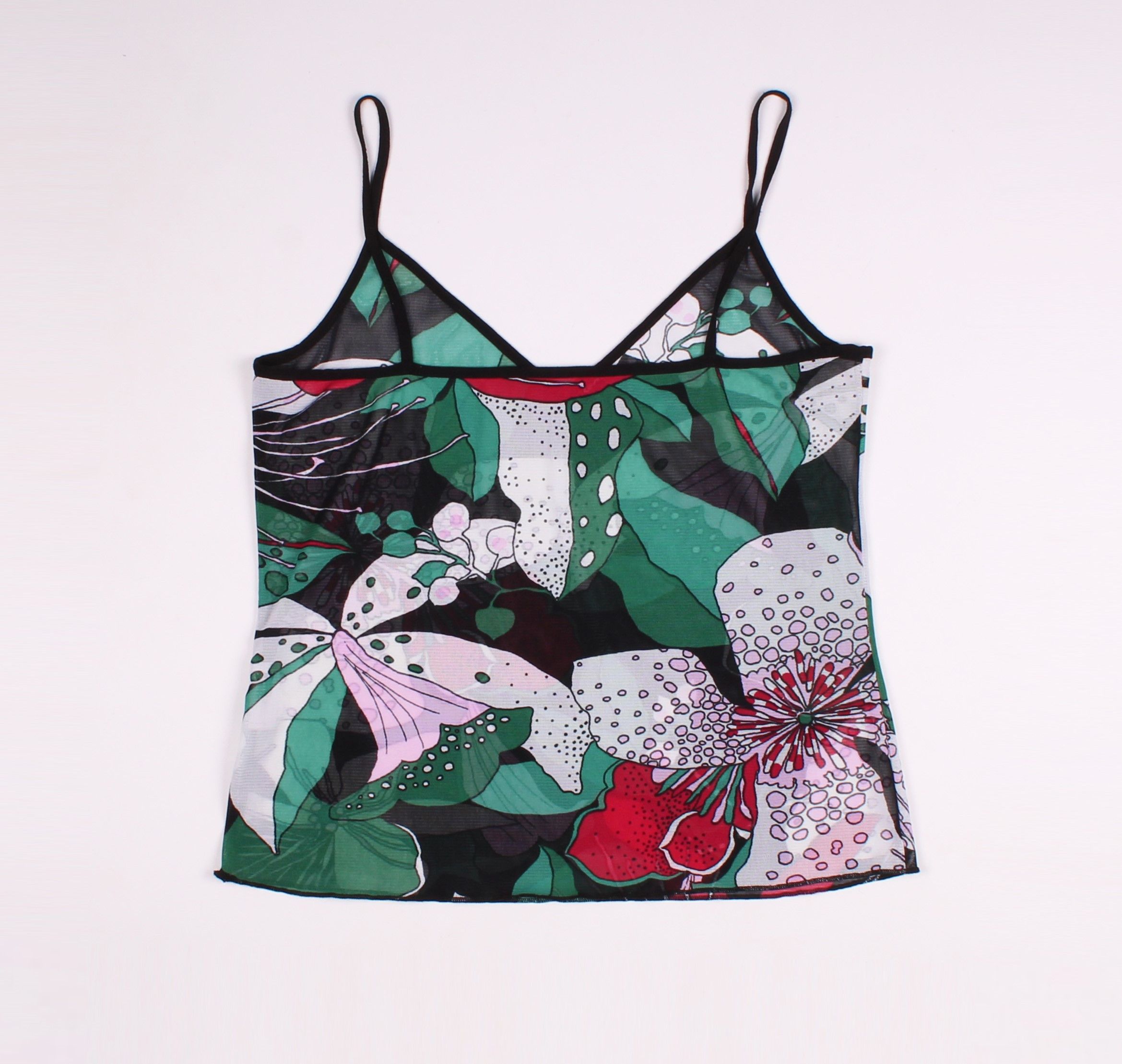 Vintage Vintage Per Una Y2K Floral Mesh Cami Tank Top Size M / US 6-8 / IT 42-44 - 10 Thumbnail