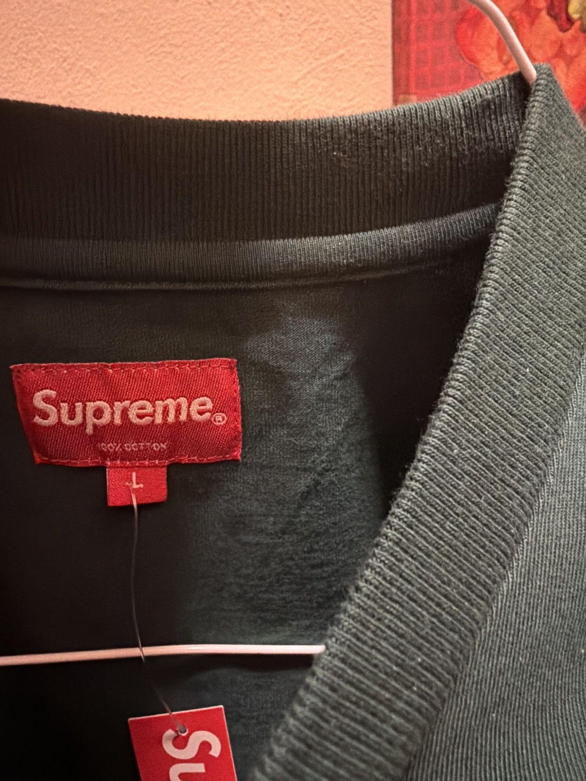 Supreme Supreme Cat L/S Pocket Tee Dark Green Size US L / EU 52-54 / 3 - 4 Thumbnail