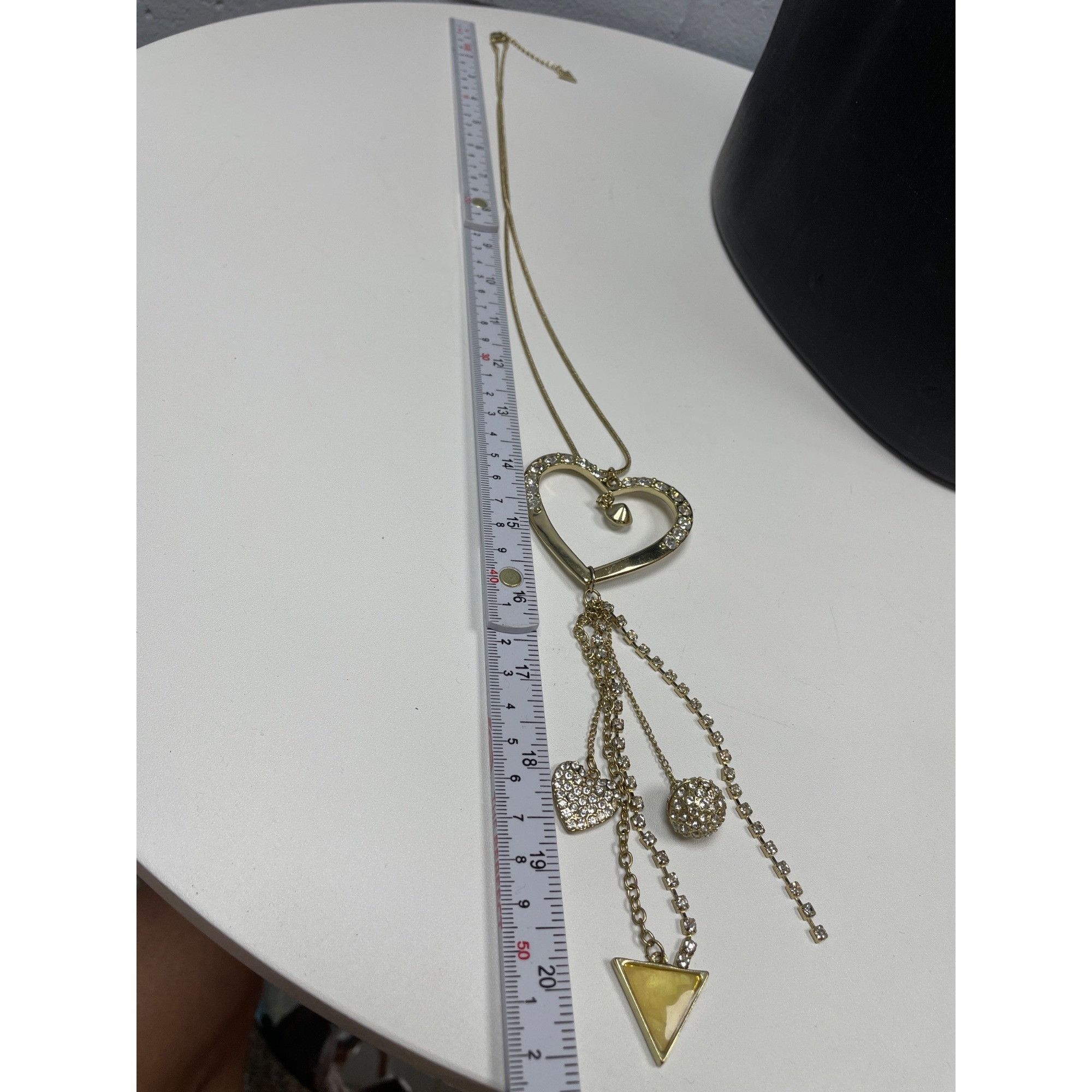 Guess Guess wms gold plated faux diamonds 20" charmed necklace SKU Size ONE SIZE - 7 Thumbnail