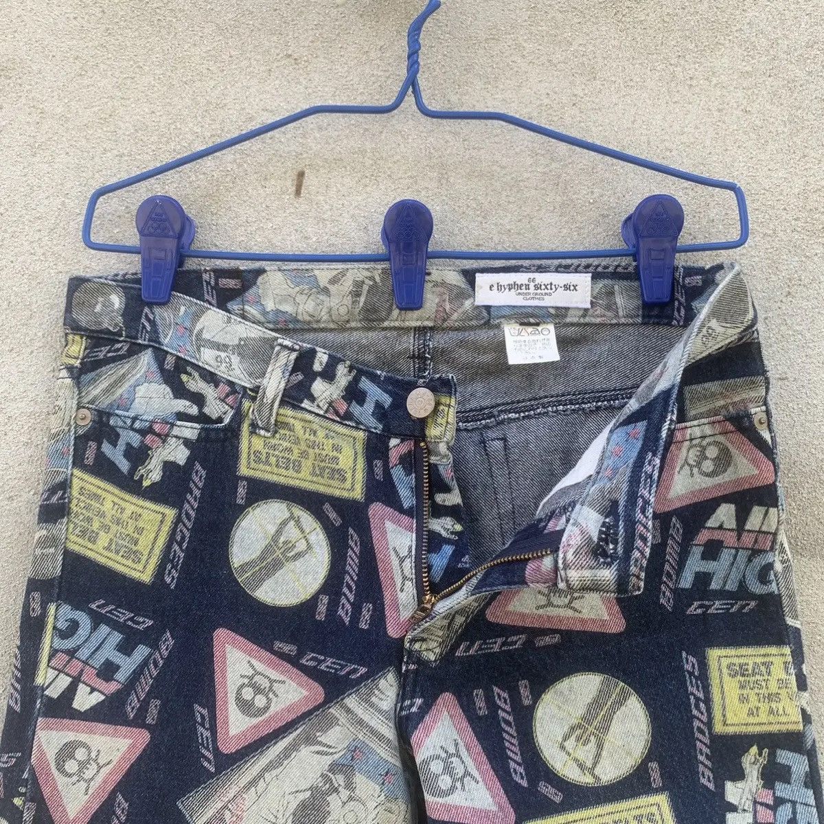 HyperDenim ‼️ RARE 💥 UNDERGROUND HYPE JEANS FULL PRINTED RUGGED PANTS Size US 30 / EU 46 - 9 Thumbnail