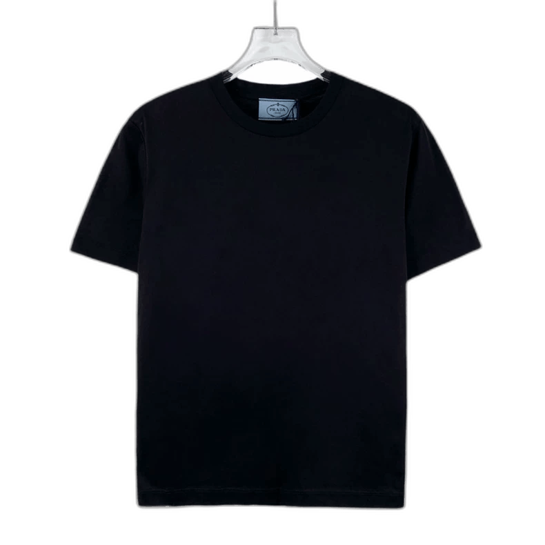 Prada Prada Black Cotton Crew Neck Short Sleeve Tshirt-2506 Size US S / EU 44-46 / 1 - 1 Thumbnail