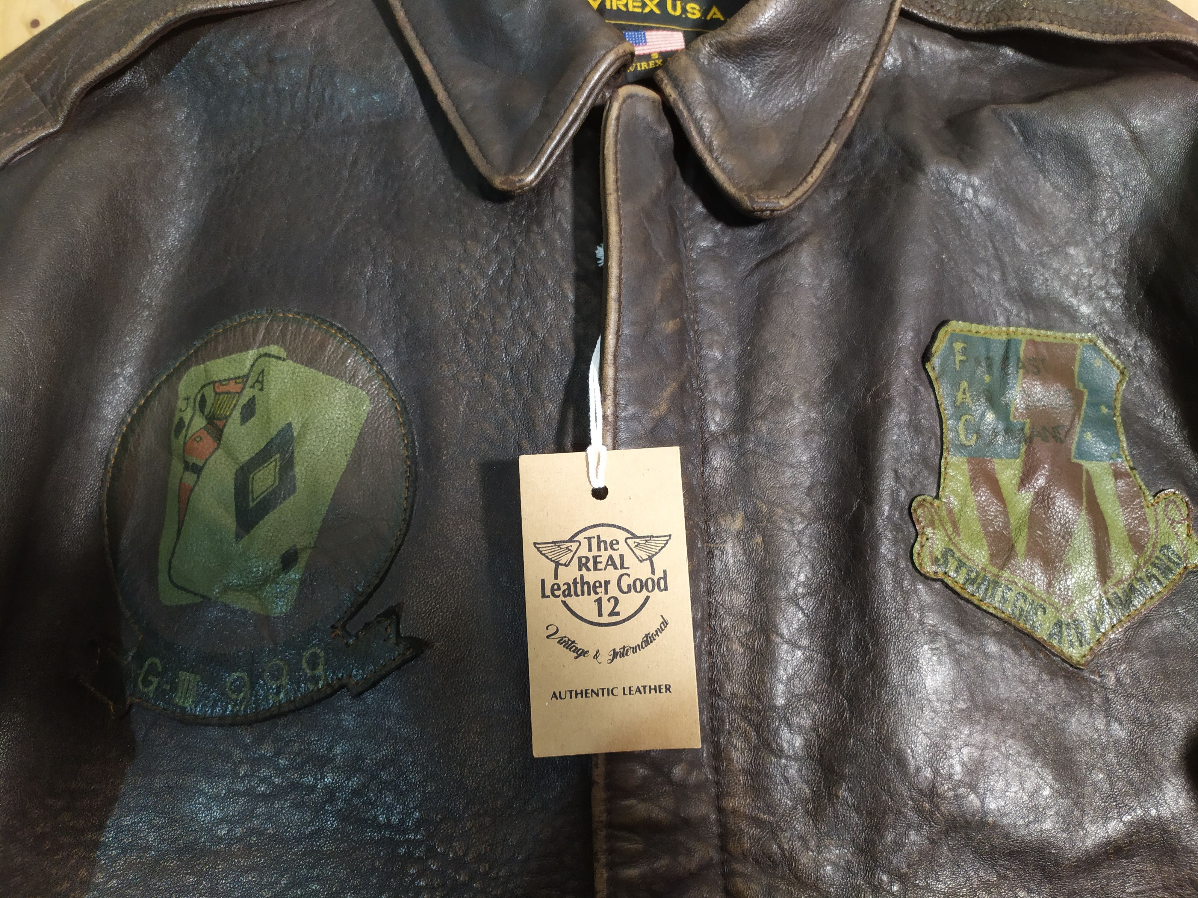 Other AVIREX USA TYPE A2 LEATHER FULL PATCHES BOMBER JACKET Size US M / EU 48-50 / 2 - 6 Thumbnail