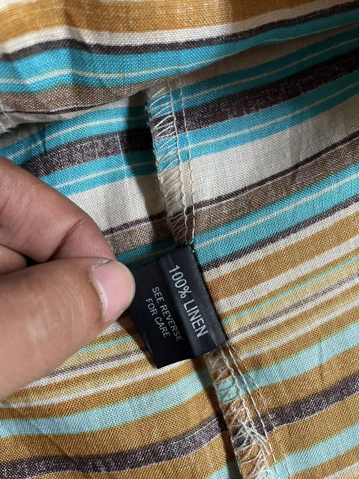 Emporio Armani Vintage emporio armani linen shirt Size US M / EU 48-50 / 2 - 7 Thumbnail