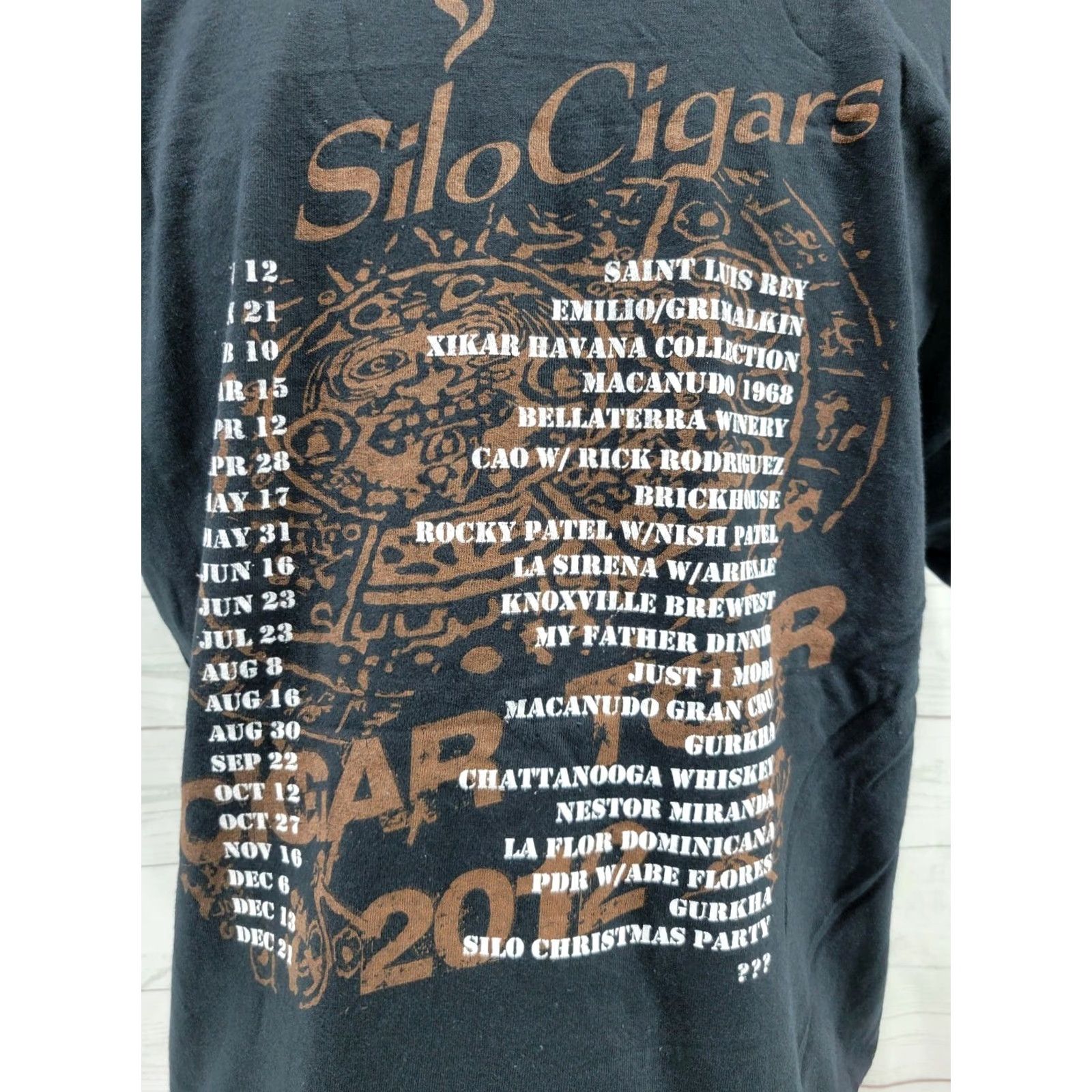 Gildan Silo Cigars Shirt Large Black T-Shirt Mens Short Sleeve Gildan Vintage? Size US L / EU 52-54 / 3 - 6 Thumbnail