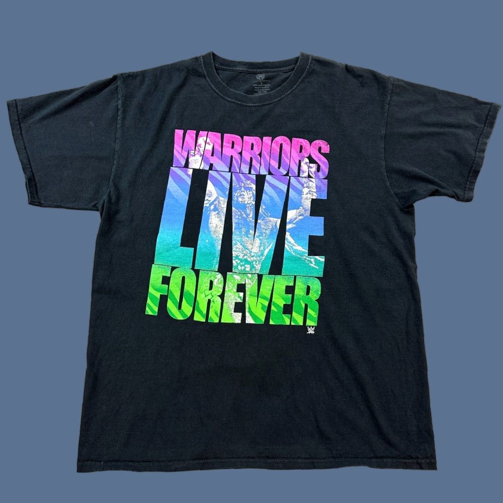 Olive WWE Ultimate Warrior Shirt Mens Large Black Shirts WWE WWF Graphic Print Crew Neck Short Sleeve Cotton Dark Black 2010-2019 Mens Size US L / EU 52-54 / 3 - 1 Thumbnail