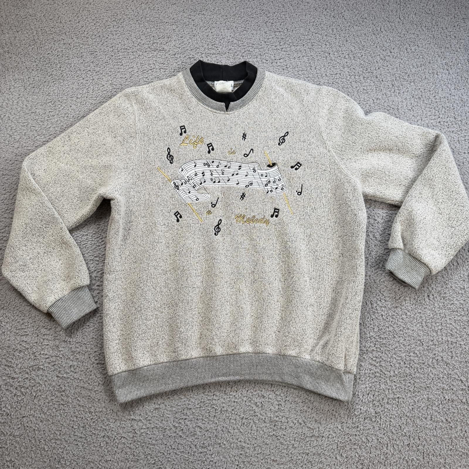 Other Vintage 90s BonWorth Music Notes Embroidered Crew Sweatshirt Size US M / EU 48-50 / 2 - 1 Thumbnail