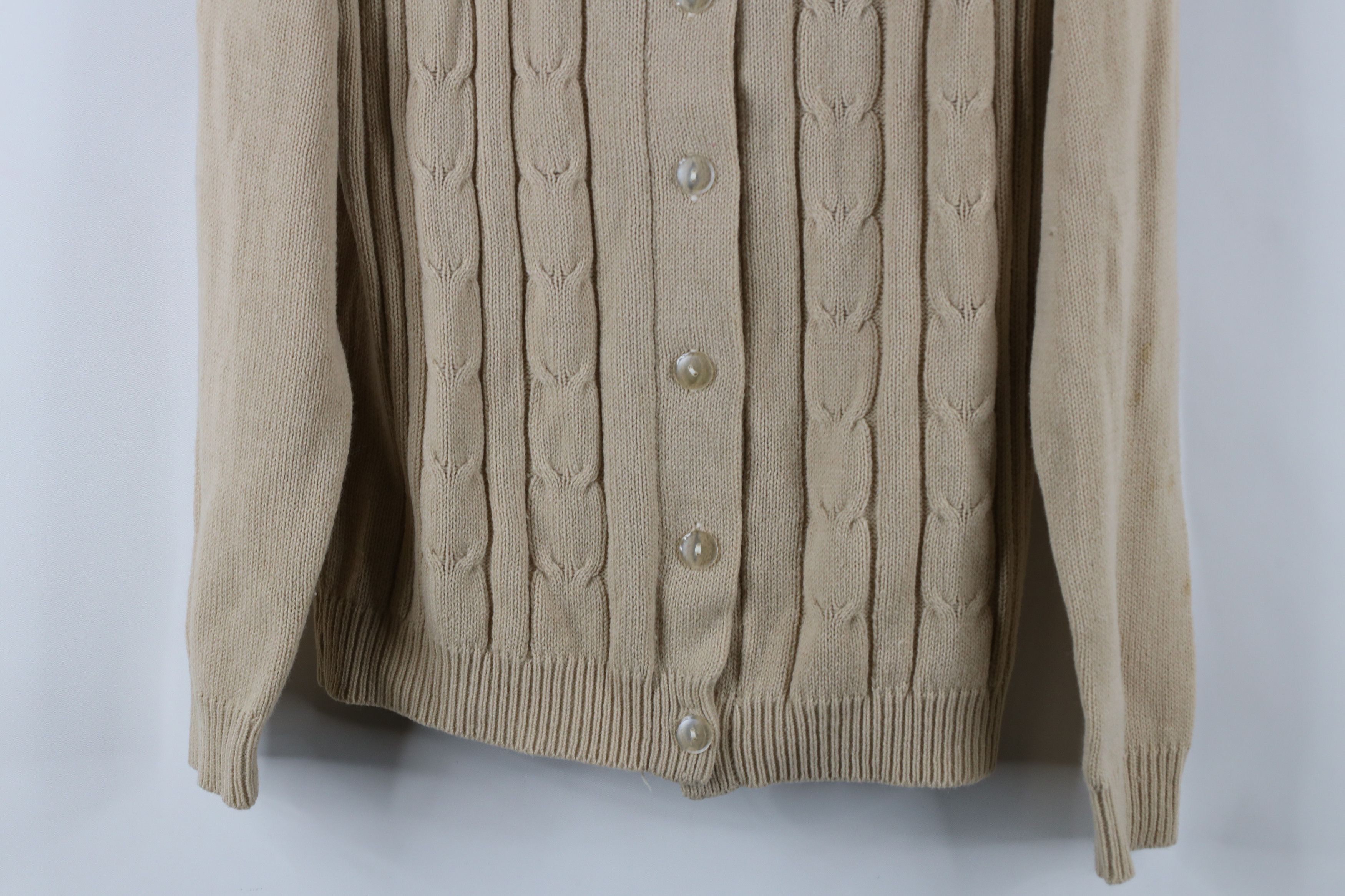 Vintage Vintage 70s Streetwear Chunky Cable Knit Cardigan Sweater Size XS / US 0-2 / IT 36-38 - 3 Thumbnail