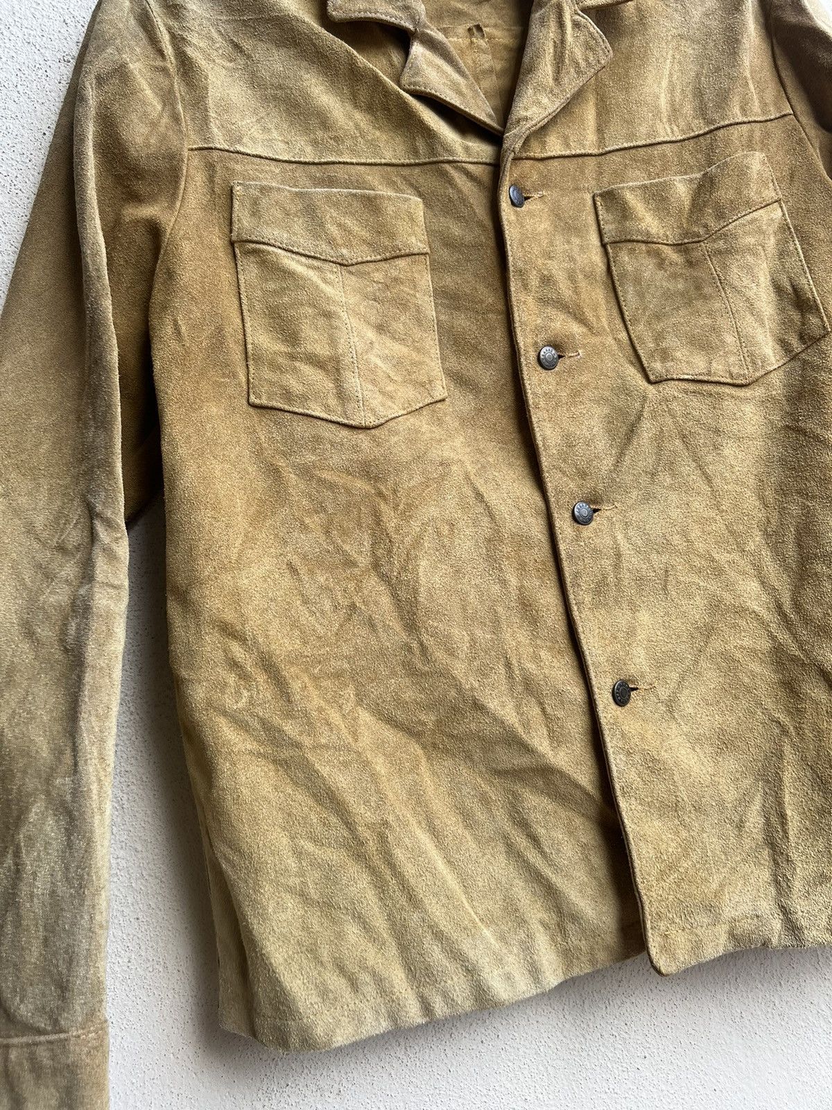 Leather RARE! Vintage Vent Couvert Paris Patina Suede Leather Shirt Size US M / EU 48-50 / 2 - 13 Thumbnail