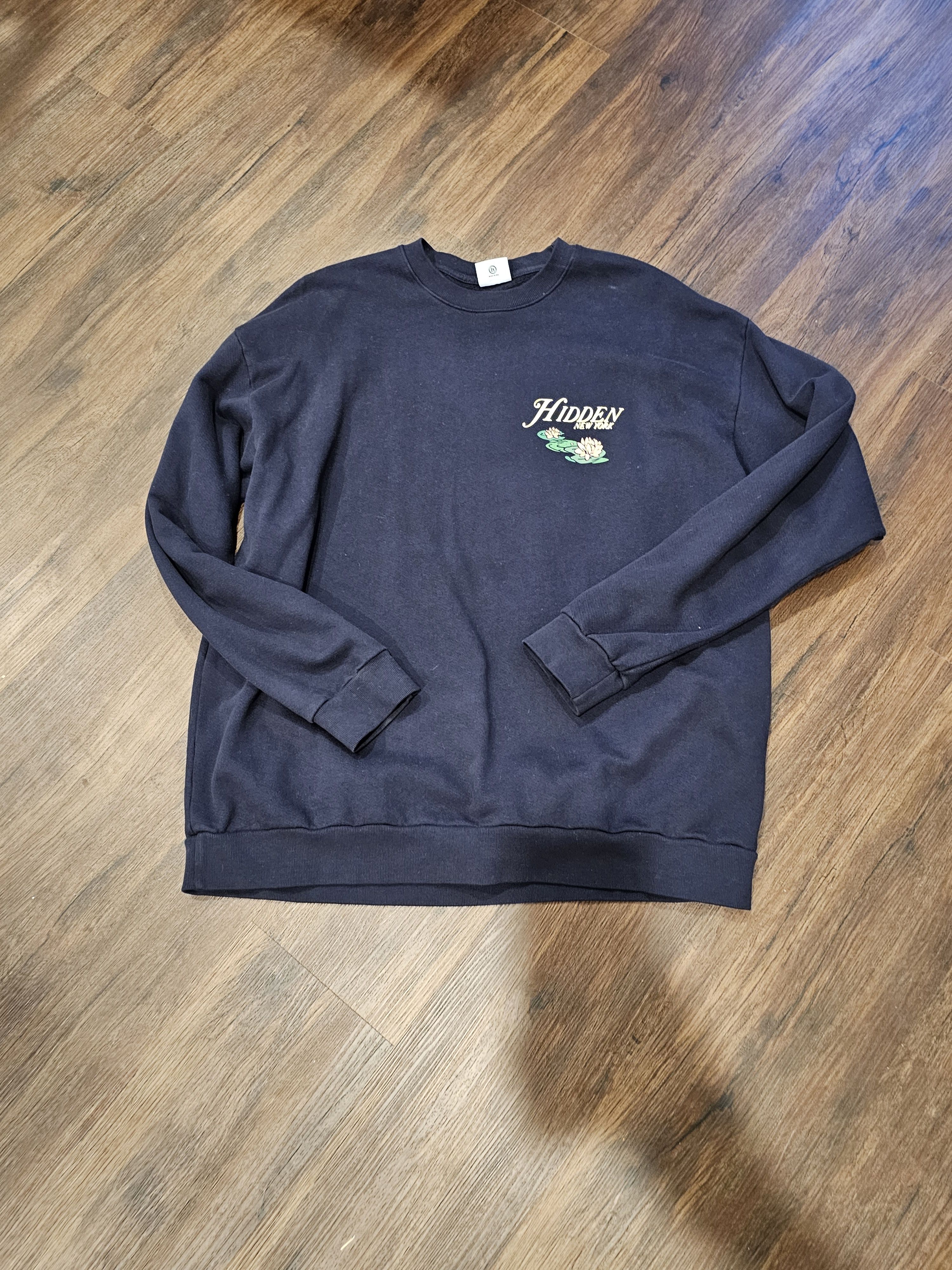 image of Hidden New York Lily Pad Crewneck Fw21 in Blue, Men's (Size Large)