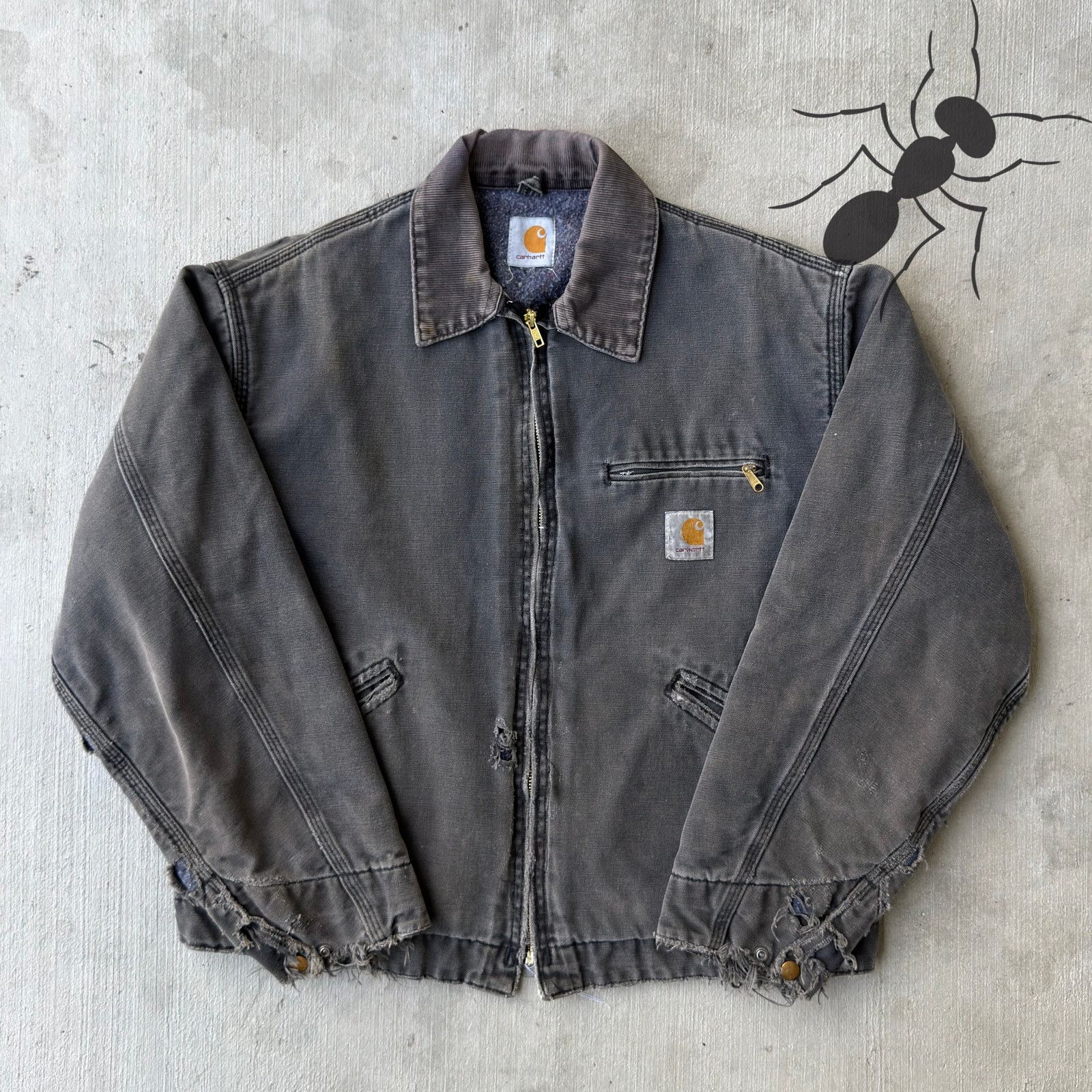 Carhartt black detroit work wear jacket