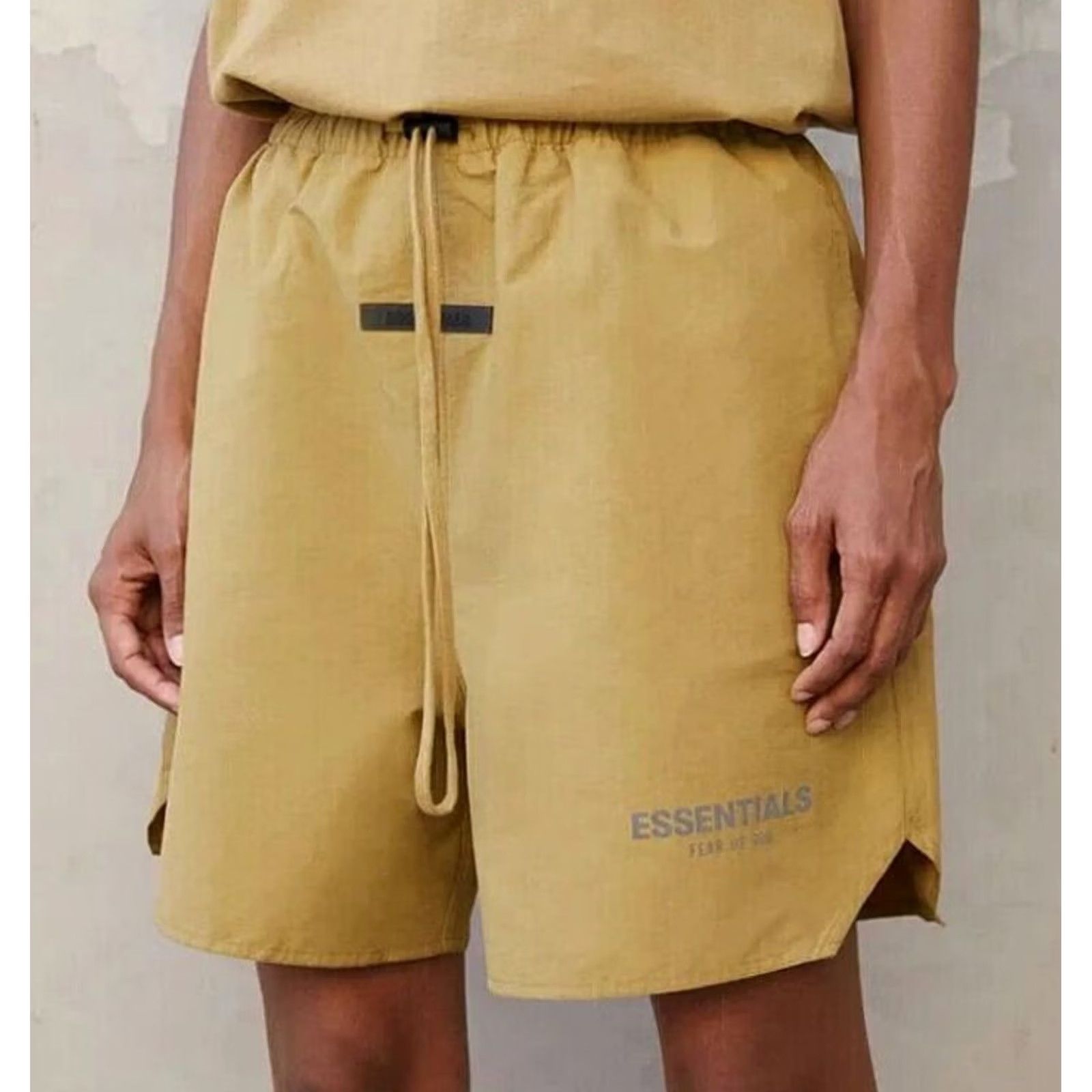 Fear of God Fear of God Essentials Men's Volley Shorts Amber S Shorts tag? Waist Drawstring Athletic Streetwear 5in Inseam Mens Size US 29 - 2 Thumbnail
