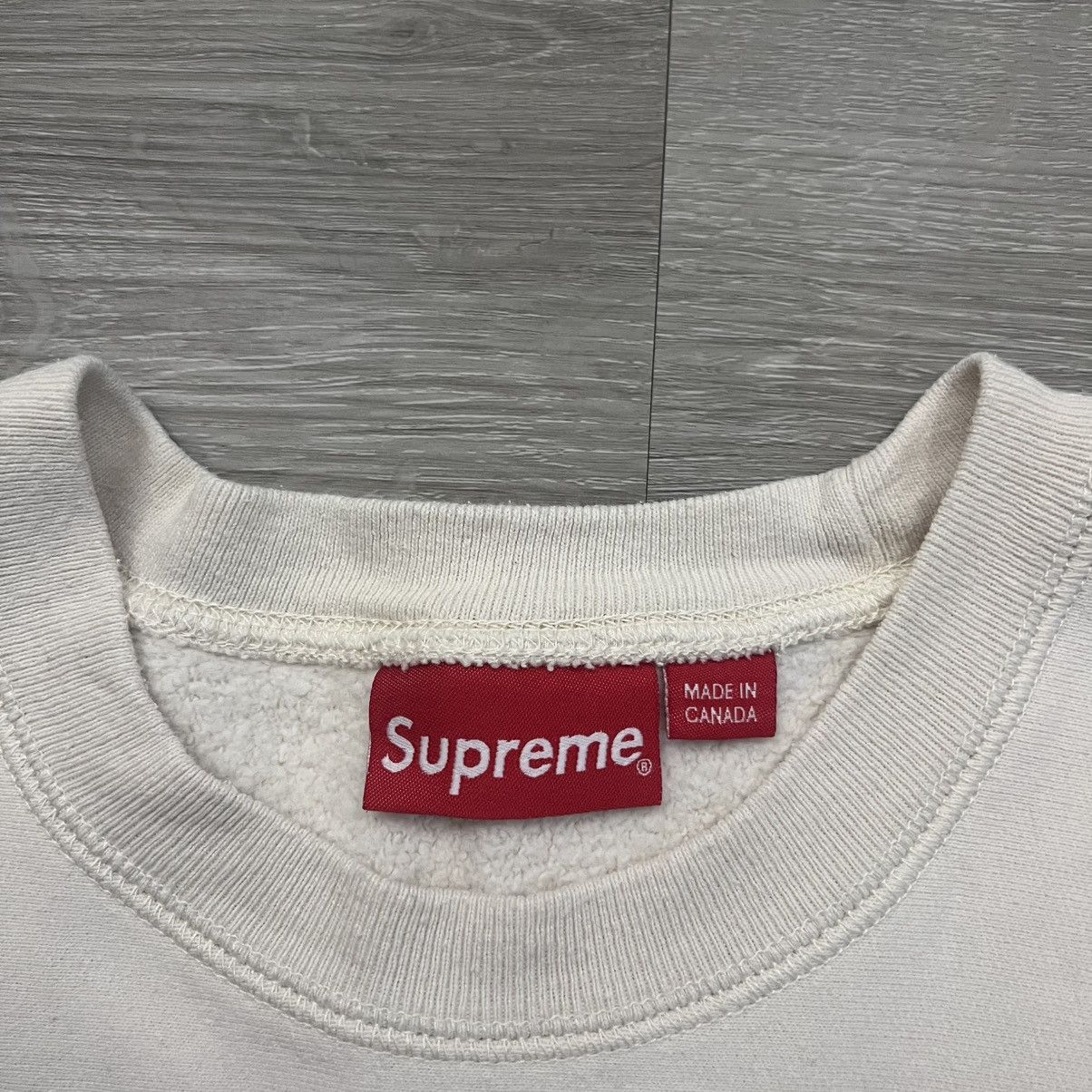 Supreme Supreme Box Logo Crewneck Natural FW18 Size US M / EU 48-50 / 2 - 4 Thumbnail