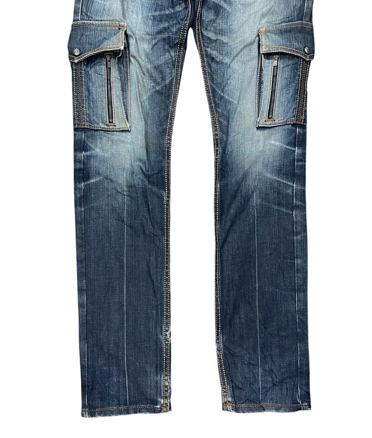 Japanese Brand Rare SCHLUSSEL Skinny Cargo Pant Size US 31 - 3 Thumbnail