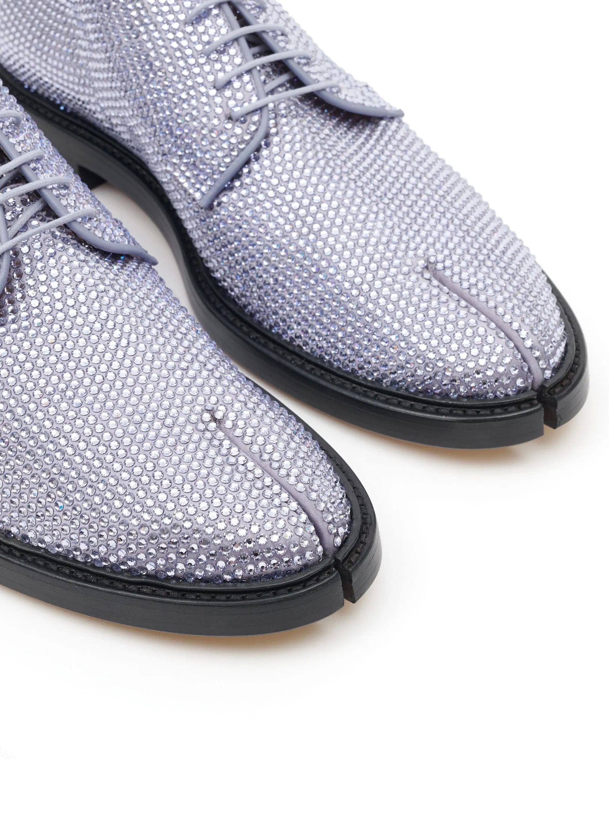 Maison Margiela o1w1db11225 Tabi Rhinestone-embellished Derby Shoes in Lilac Size US 8 / EU 41 - 4 Thumbnail