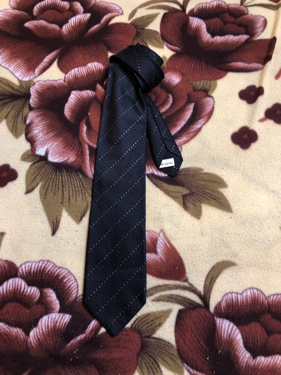 Brioni Brioni Vintage Black Tie Print One Size Y2K Size ONE SIZE - 1 Thumbnail