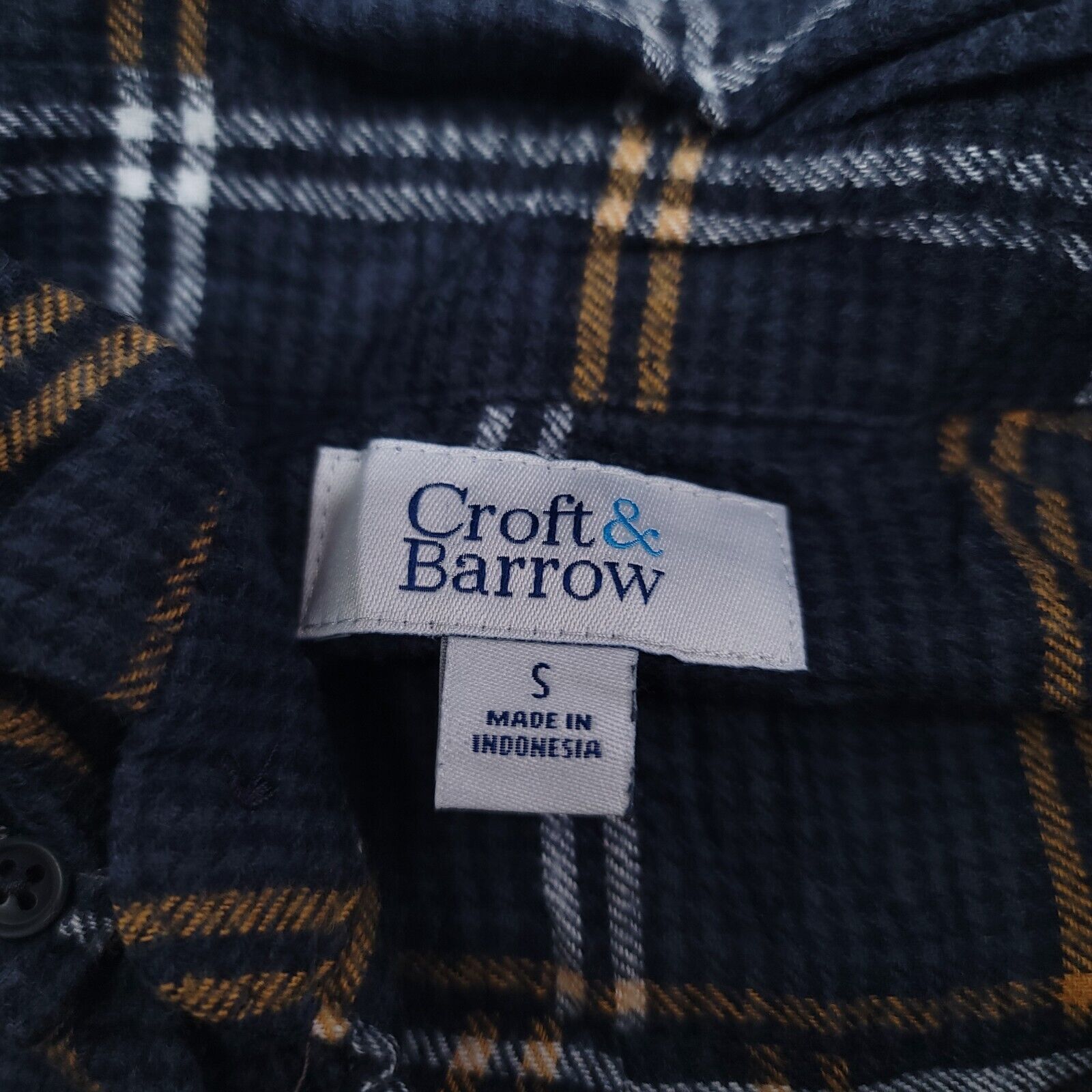 Croft & Barrow Croft & Barrow Windowpane Flannel Shirt Mens Size Small Blue Size US S / EU 44-46 / 1 - 3 Thumbnail