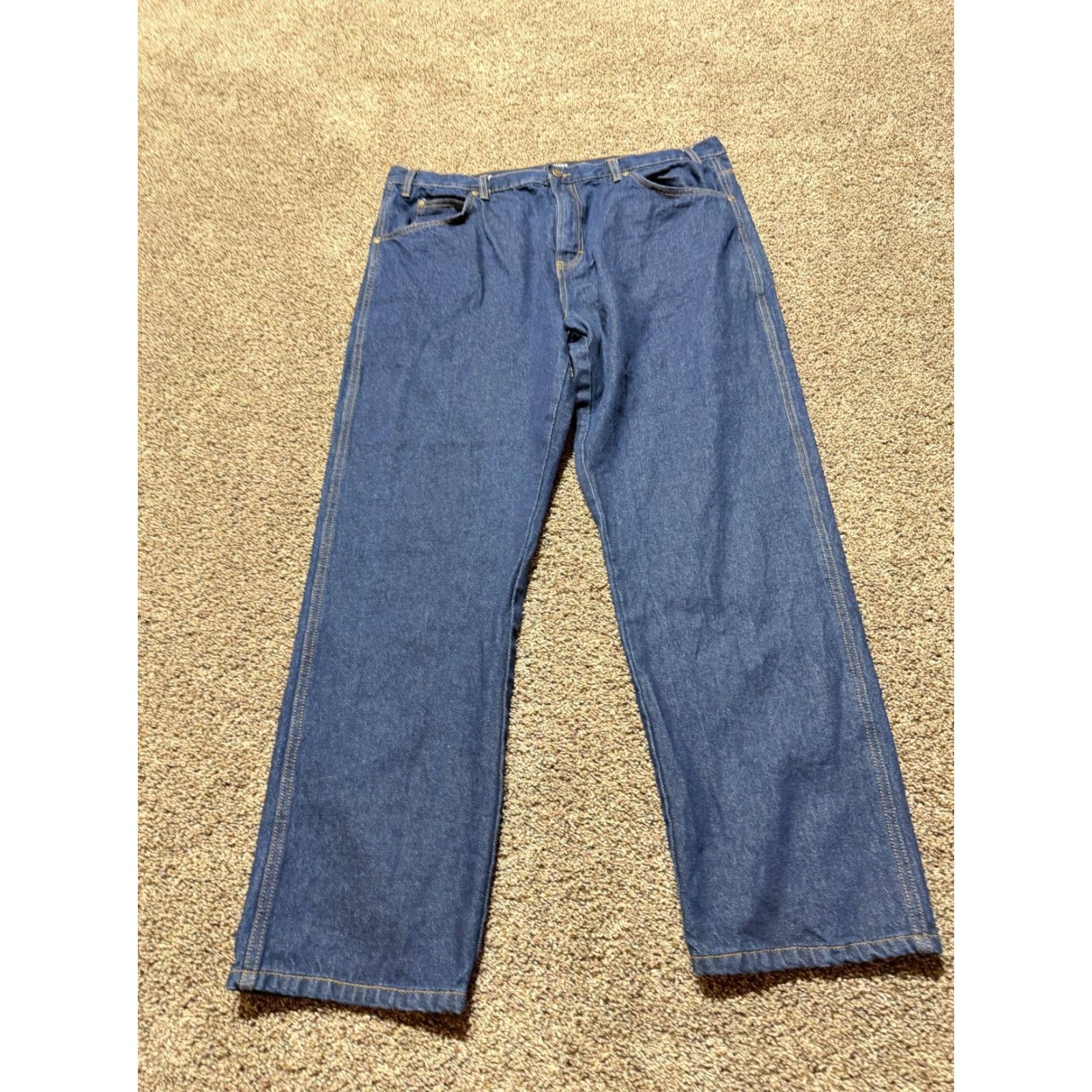 Vintage Rivet Jeans Men 40 Blue Denim 40X32 Lot Of 2 EUC Bootcut Straight 5-Pocket Regular 32 In Inseam Seasonal Spring Summer Fall Winter Mens Jeans 40x32 Size US 40 / EU 56 - 3 Thumbnail