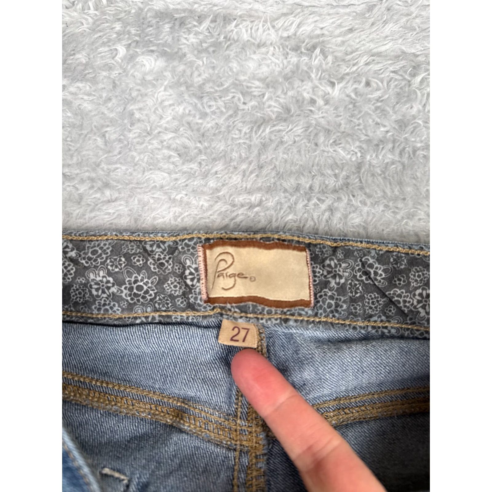 Anthropologie VINTAGE Anthropologie Paige Bootcut Jeans Women 27 Blue Denim Slim Fit 29x29 Size 27" / US 4 / IT 40 - 6 Thumbnail