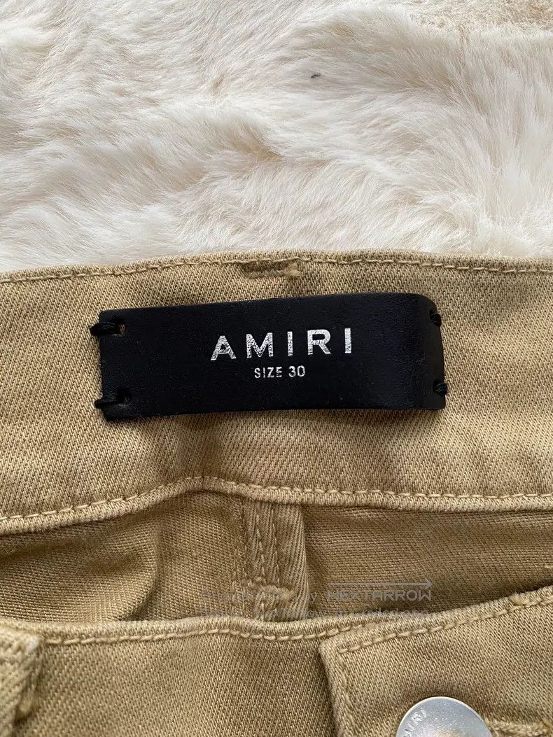 Amiri Amiri Size 30 Khaki patchwork MX1 jeans Size US 30 / EU 46 - 2 Thumbnail