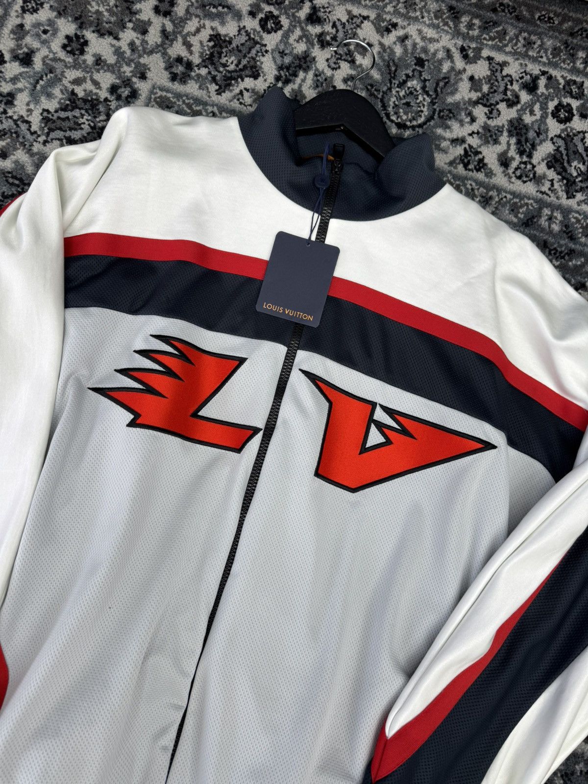 Louis Vuitton Louis Vuitton embellished hockey track fleece jacket Size US XL / EU 56 / 4 - 2 Thumbnail