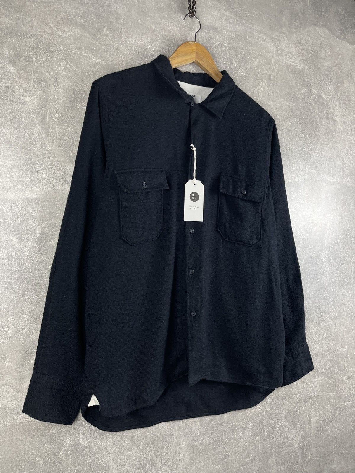Universal Works Universal Works Black Worker Shirt Alaska Organic Cotton Size US M / EU 48-50 / 2 - 3 Thumbnail
