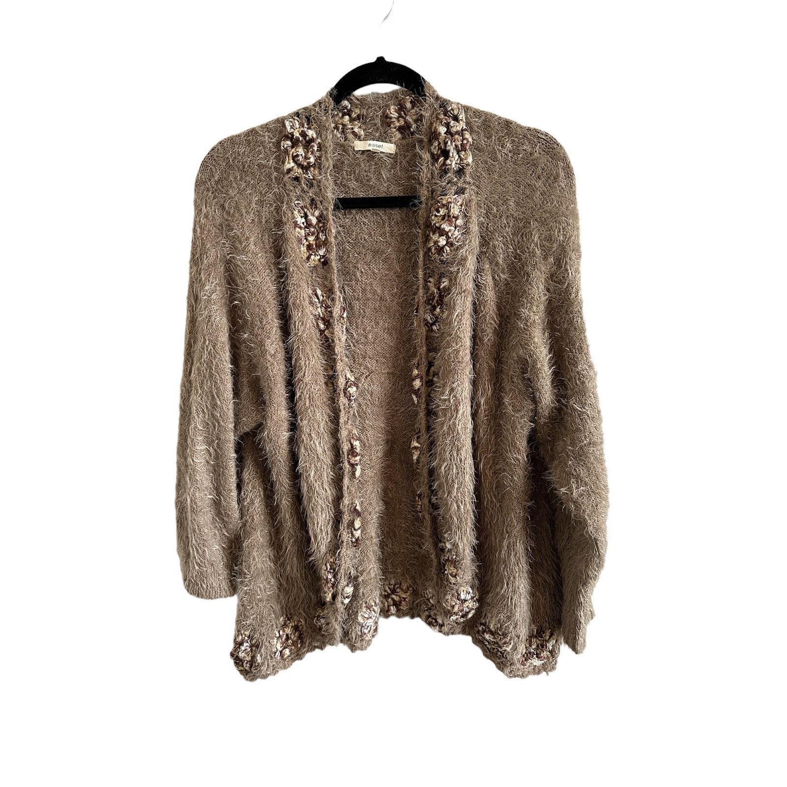 Other Easel Womens Small/Medium Long Sleeve Brown Knitted Cardigan Size S / US 4 / IT 40 - 2 Thumbnail
