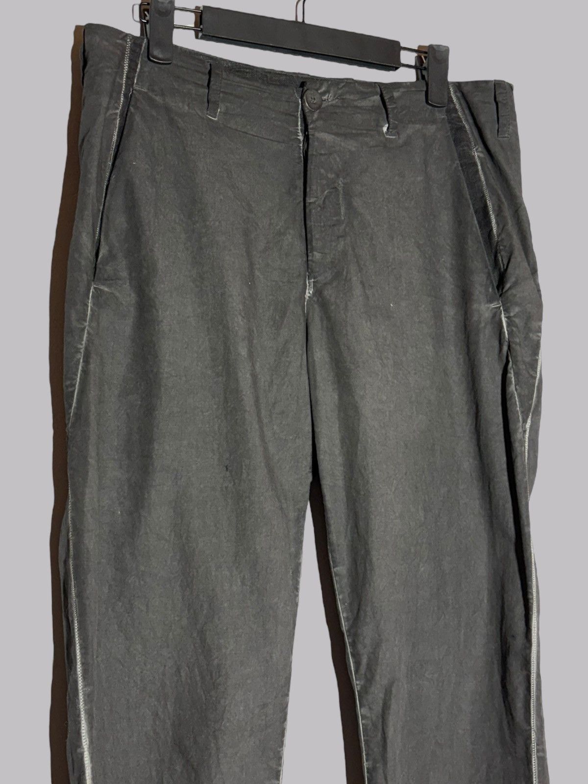 Transit Uomo Transit Uomo Dark Grey Charcoal Cotton Linen Pants Rare Size US 28 / EU 44 - 3 Thumbnail