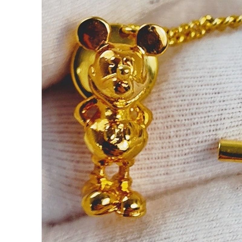 Disney Disney Mickey Mouse Tie Tack Pin Gold-Toned Men's 3D Rare Size ONE SIZE - 2 Thumbnail