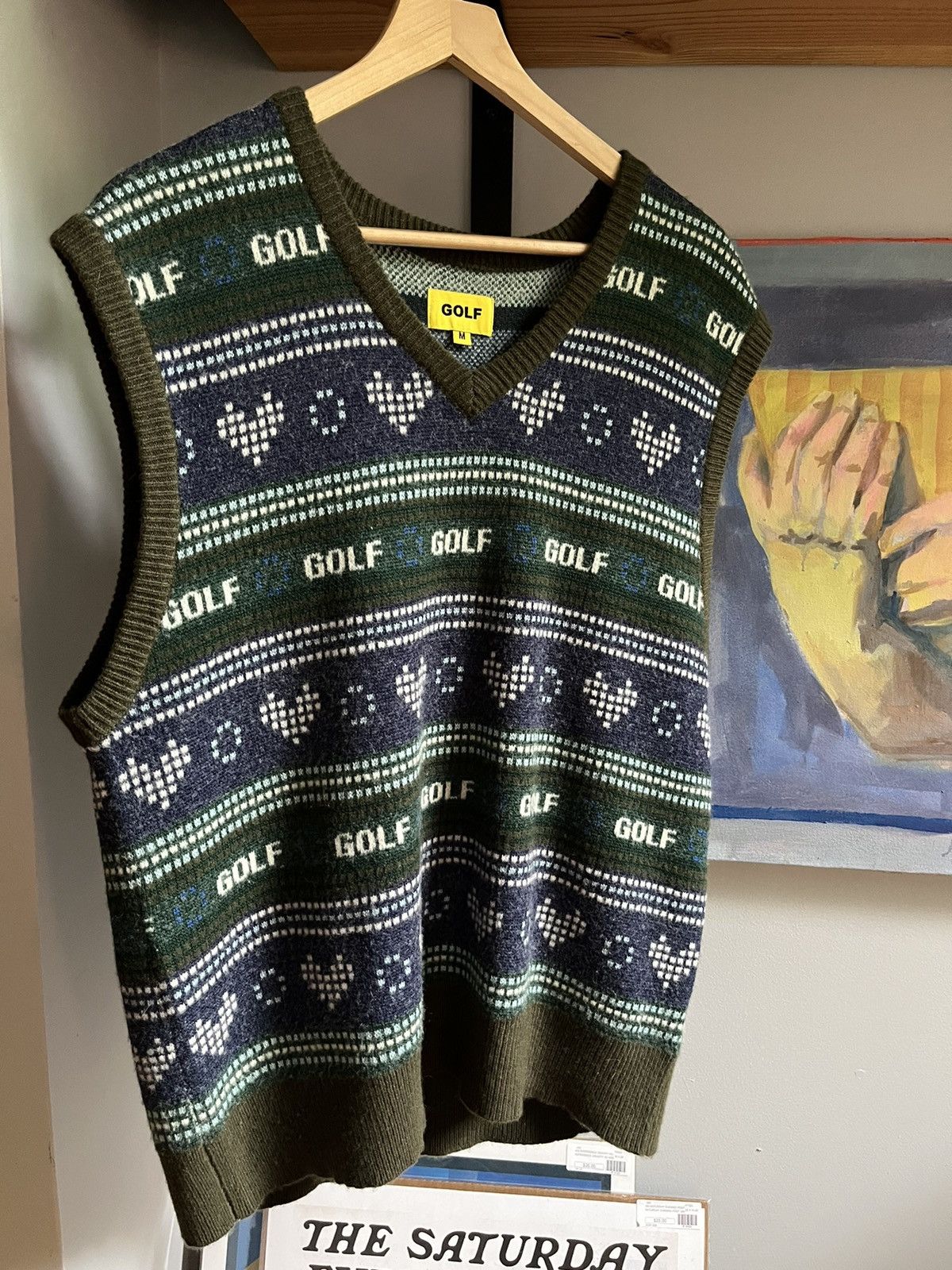 Golf Wang Golf Wang Digital Hearts Sweater Vest Size US M / EU 48-50 / 2 - 6 Thumbnail