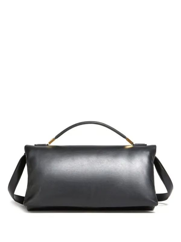 Marni oc11z0525 Size: OS/Prisma Leather Top Handle Bag in Black Size ONE SIZE - 1 Thumbnail