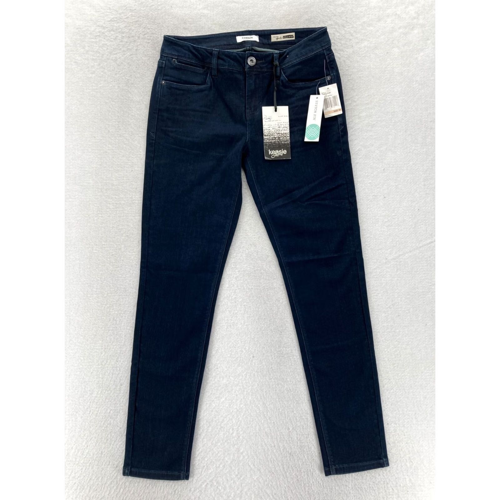 Vintage Kensie Jeans Women's 28 Johnny Skinny Ankle Blue Stretch Denim 5-Pocket Denim Jeans Regular Blue 28in Inseam Size 28" / US 6 / IT 42 - 2 Thumbnail