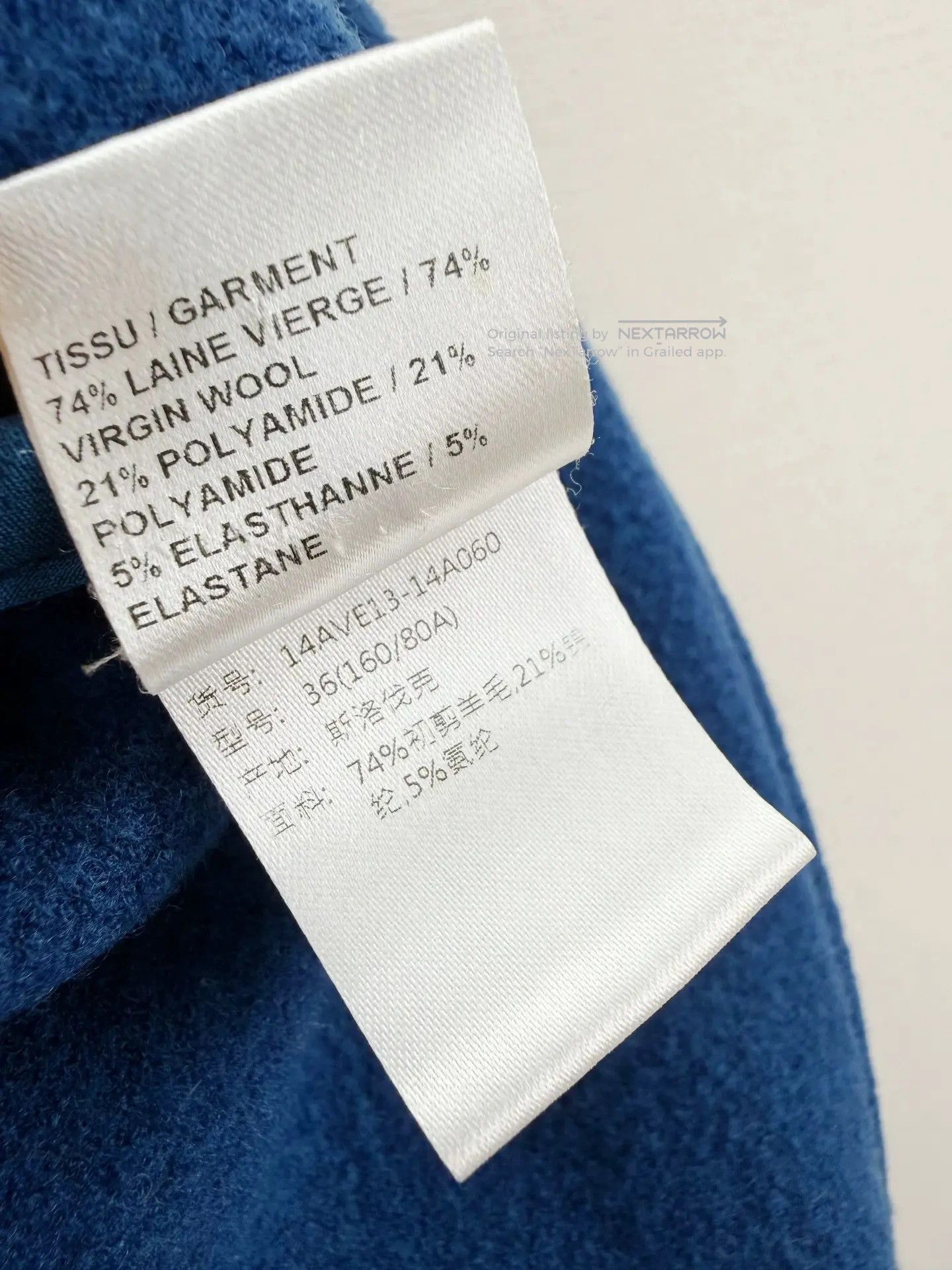 Chloe Wool Jacket Size 36, 122cm Bust, 54cm Length in Blue, Women's (Size Xs) — image 6 of 6