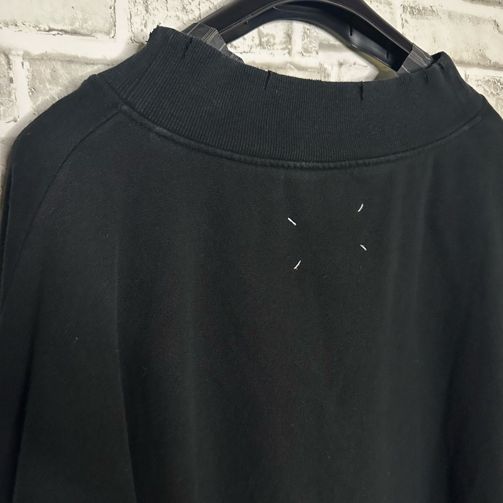 Maison Margiela MMM Layer Destroyed Sweatshirt IT 50 LG Cotton Viscose Size US L / EU 52-54 / 3 - 7 Thumbnail