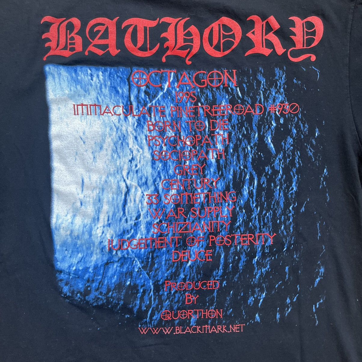 Vintage Vintage Bathory Octagon Black Death Metal Band OG Tour Shirt Size US L / EU 52-54 / 3 - 7 Thumbnail
